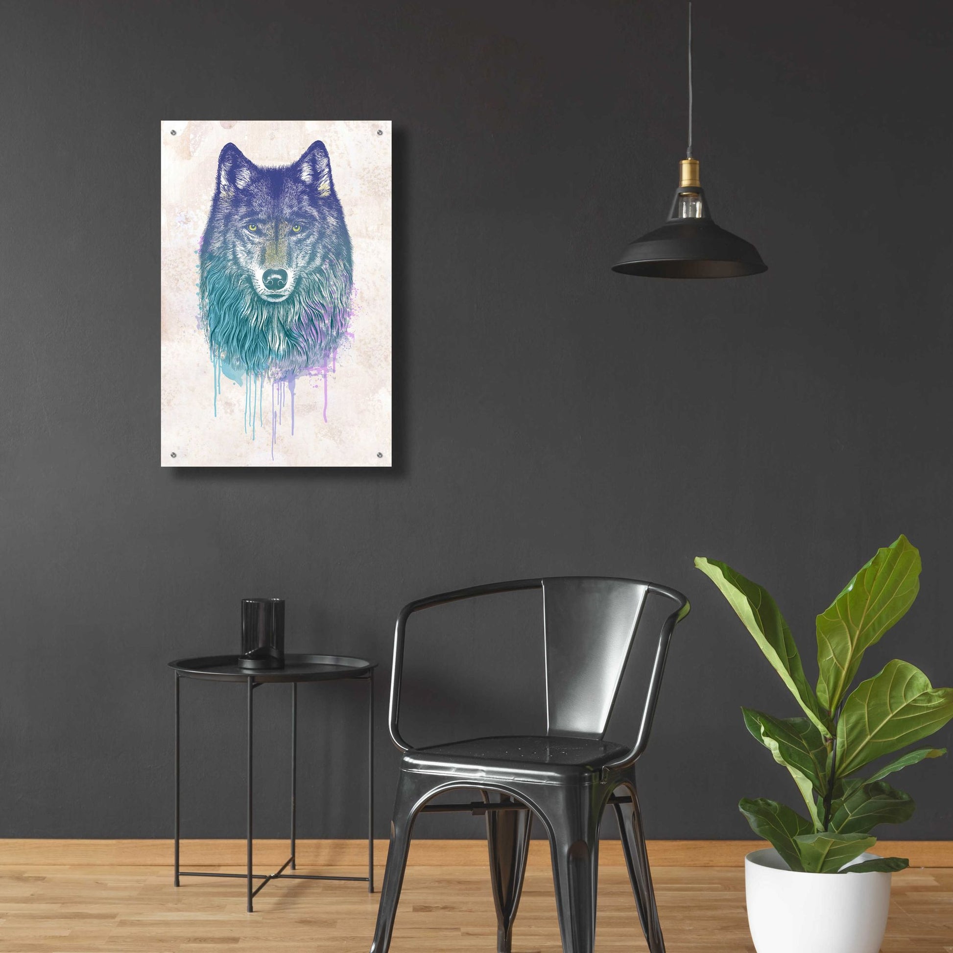 Epic Art 'Wolf Dream' by Rachel Caldwell, Acrylic Glass Wall Art,24x36