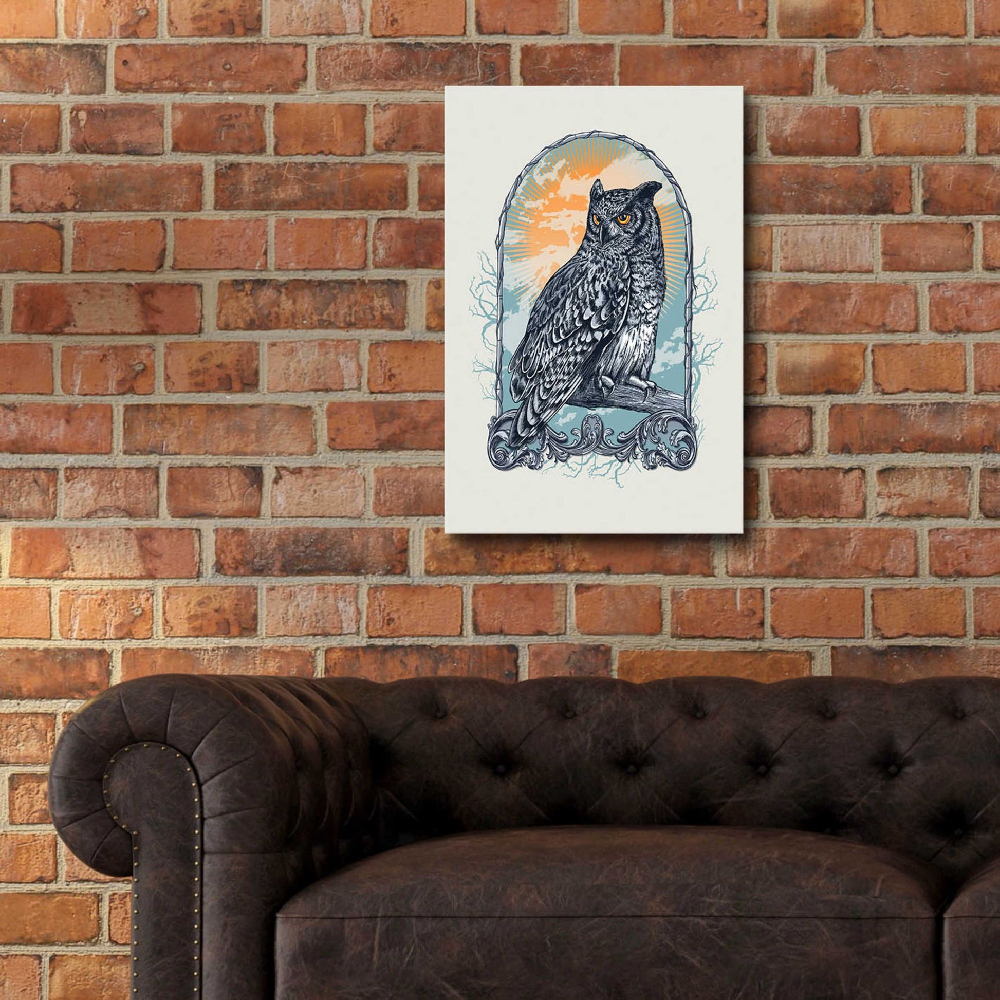 Epic Art 'Twilight Owl' by Rachel Caldwell, Acrylic Glass Wall Art,16x24