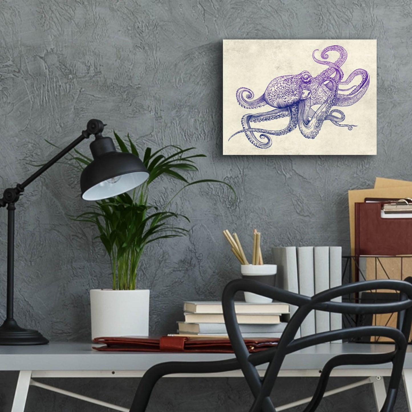 Epic Art 'Octo-Flow' by Epic Portfolio, Acrylic Glass Wall Art,16x12