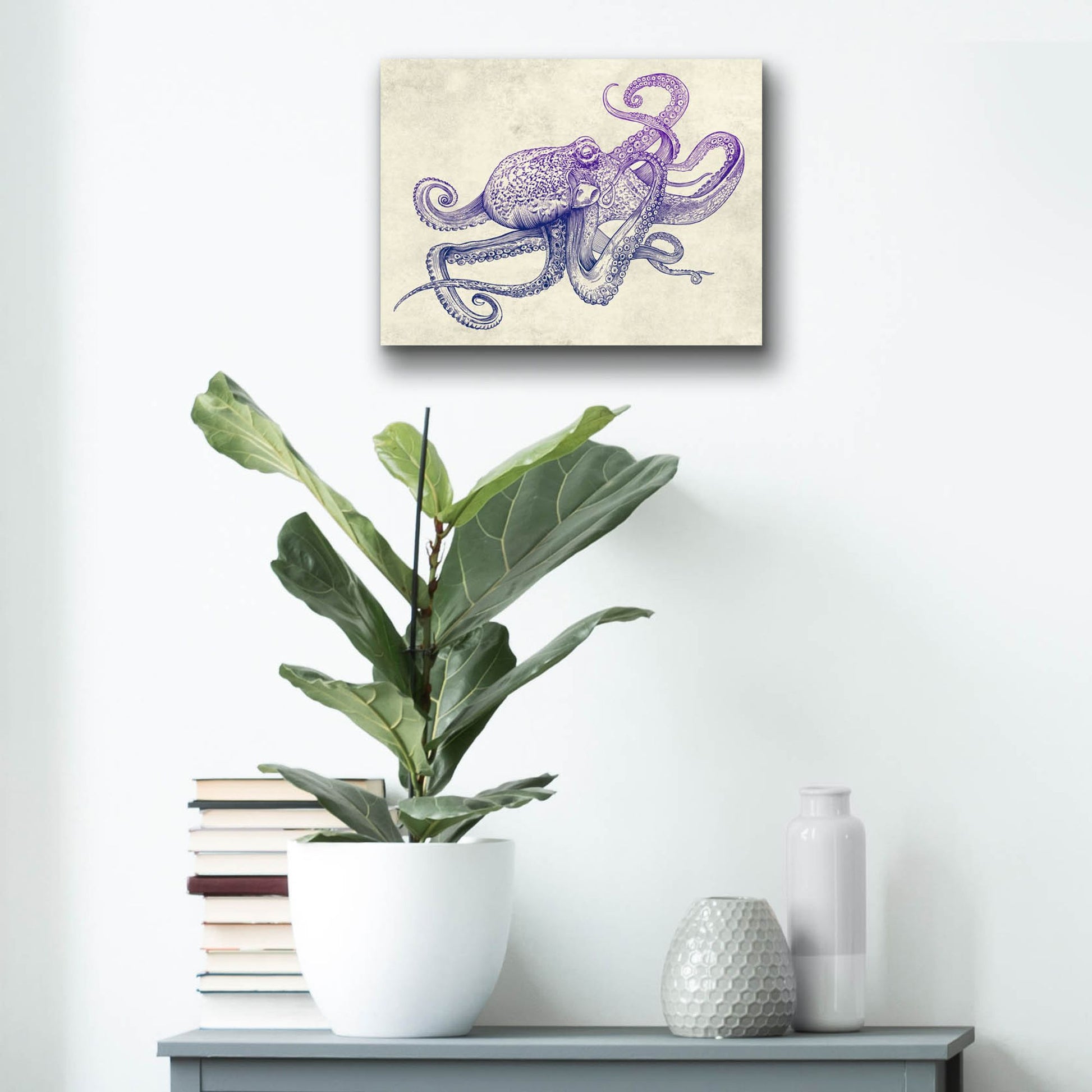 Epic Art 'Octo-Flow' by Epic Portfolio, Acrylic Glass Wall Art,16x12