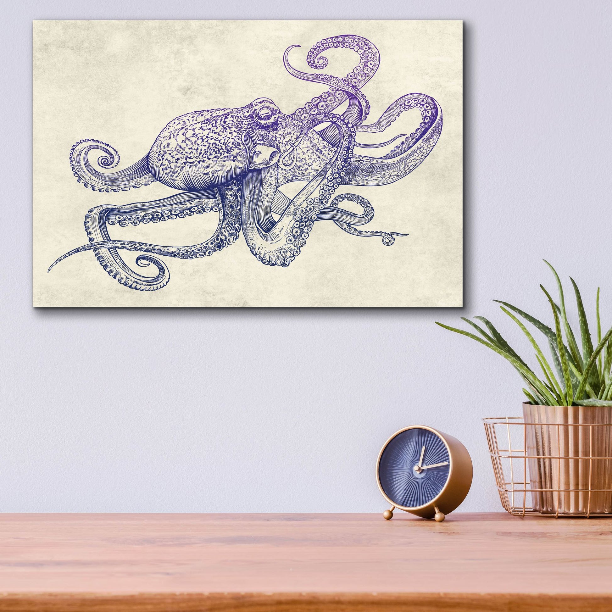 Epic Art 'Octo-Flow' by Epic Portfolio, Acrylic Glass Wall Art,16x12