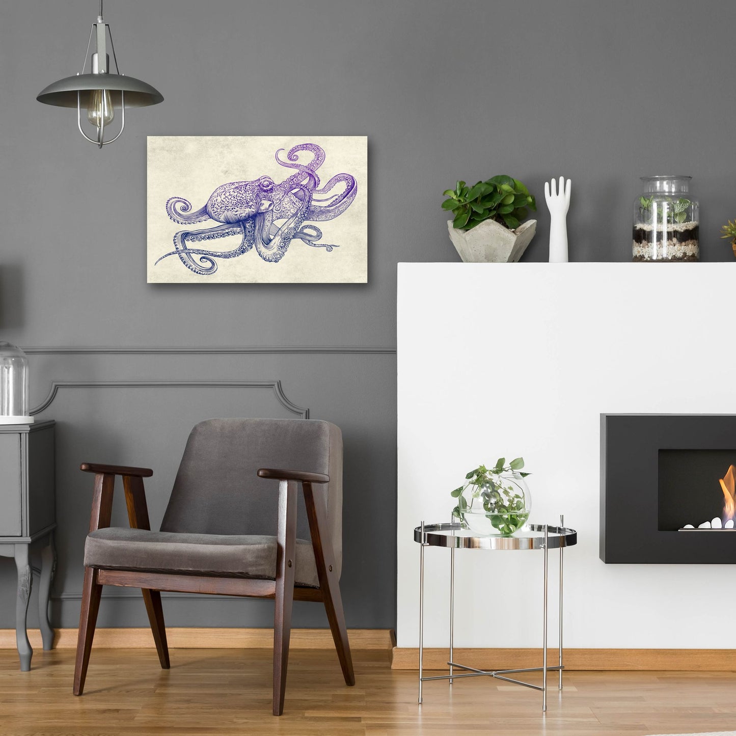 Epic Art 'Octo-Flow' by Epic Portfolio, Acrylic Glass Wall Art,24x16