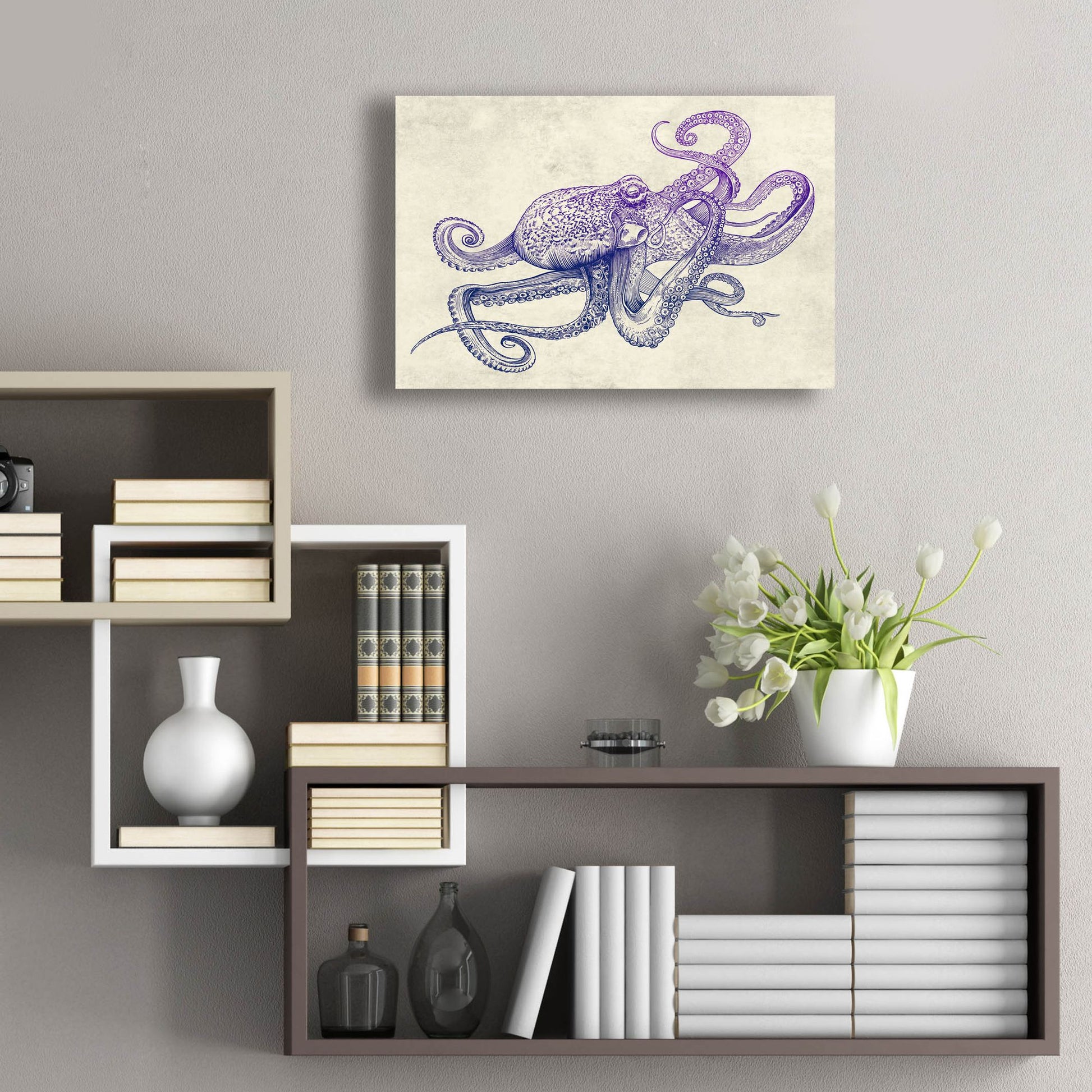 Epic Art 'Octo-Flow' by Epic Portfolio, Acrylic Glass Wall Art,24x16