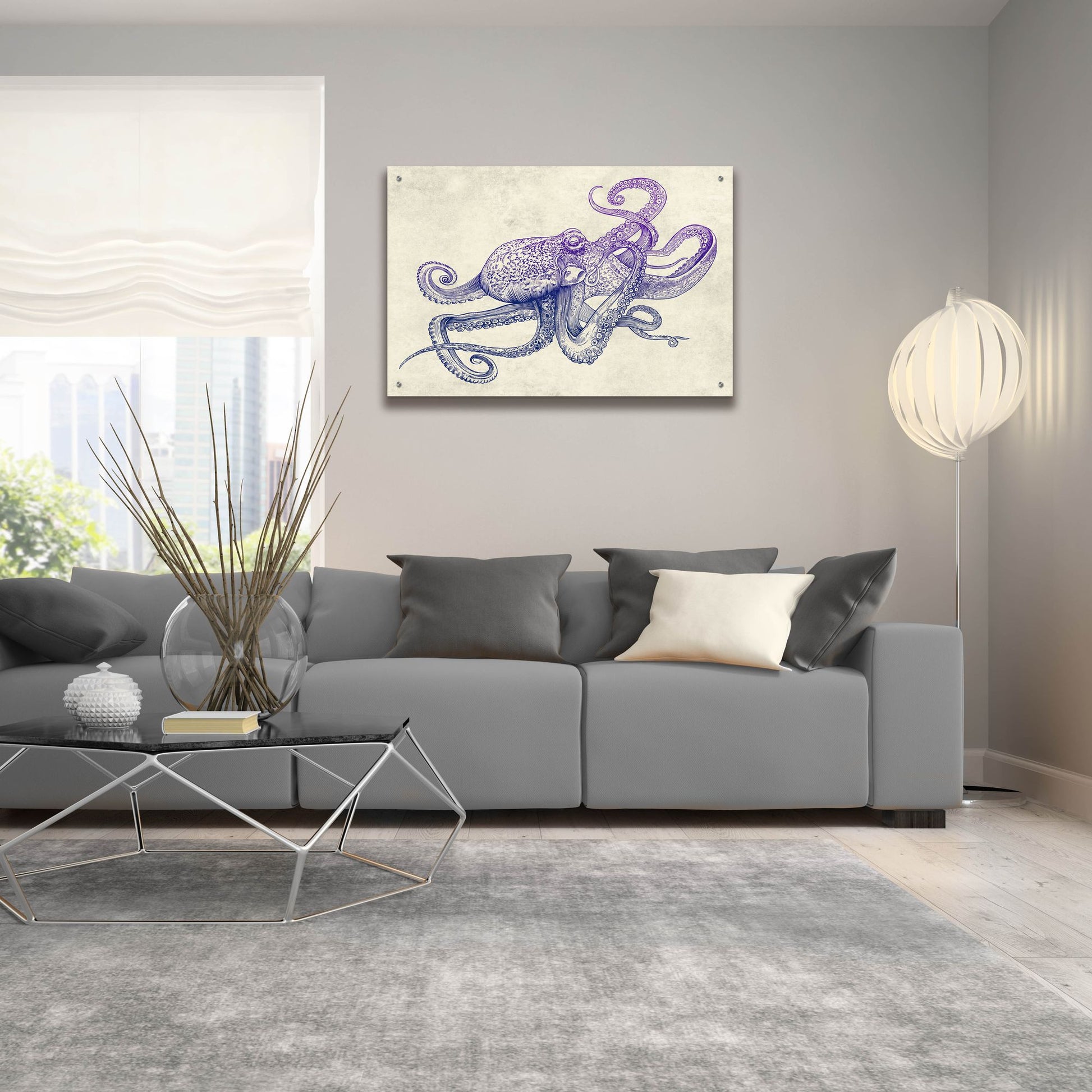 Epic Art 'Octo-Flow' by Epic Portfolio, Acrylic Glass Wall Art,36x24