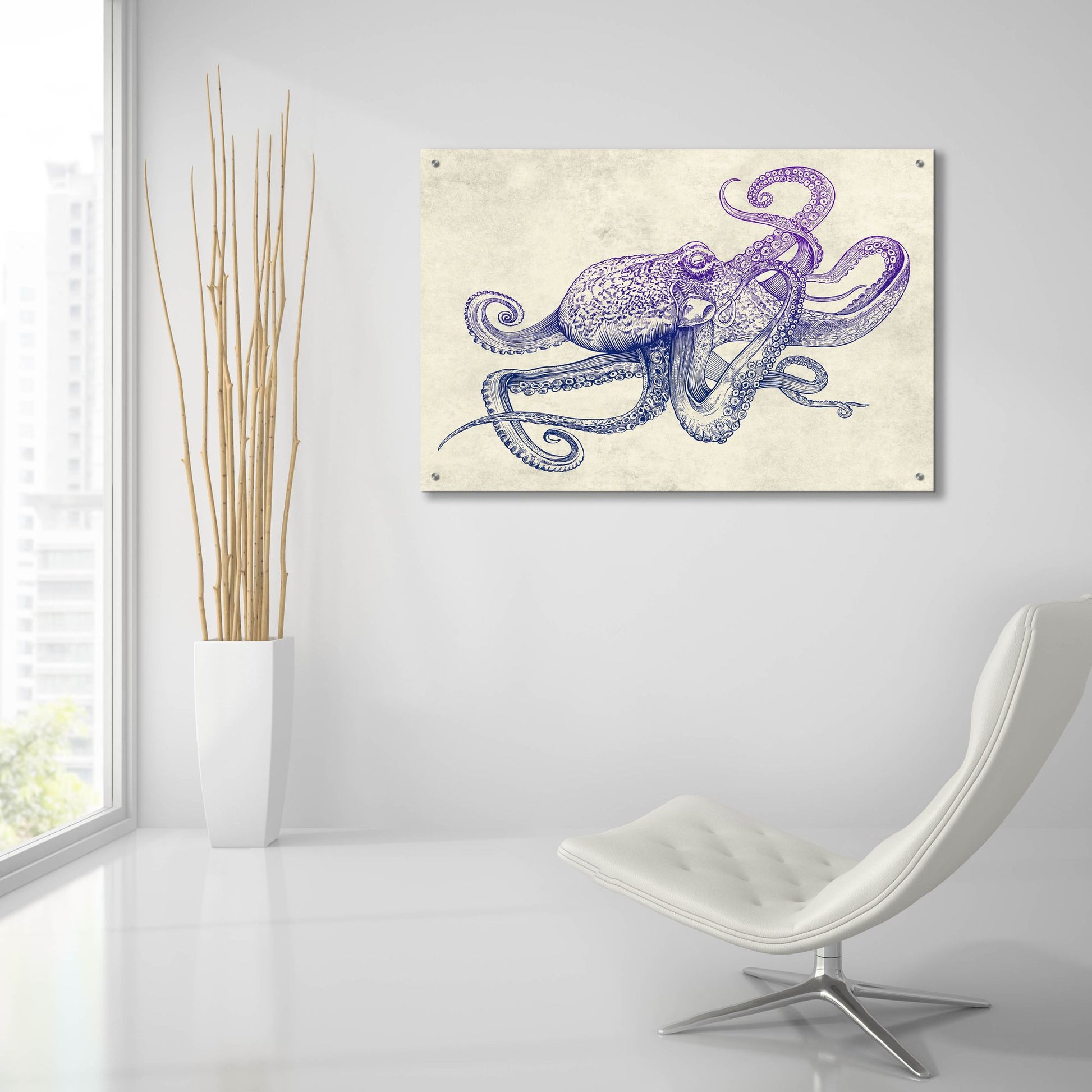 Epic Art 'Octo-Flow' by Epic Portfolio, Acrylic Glass Wall Art,36x24