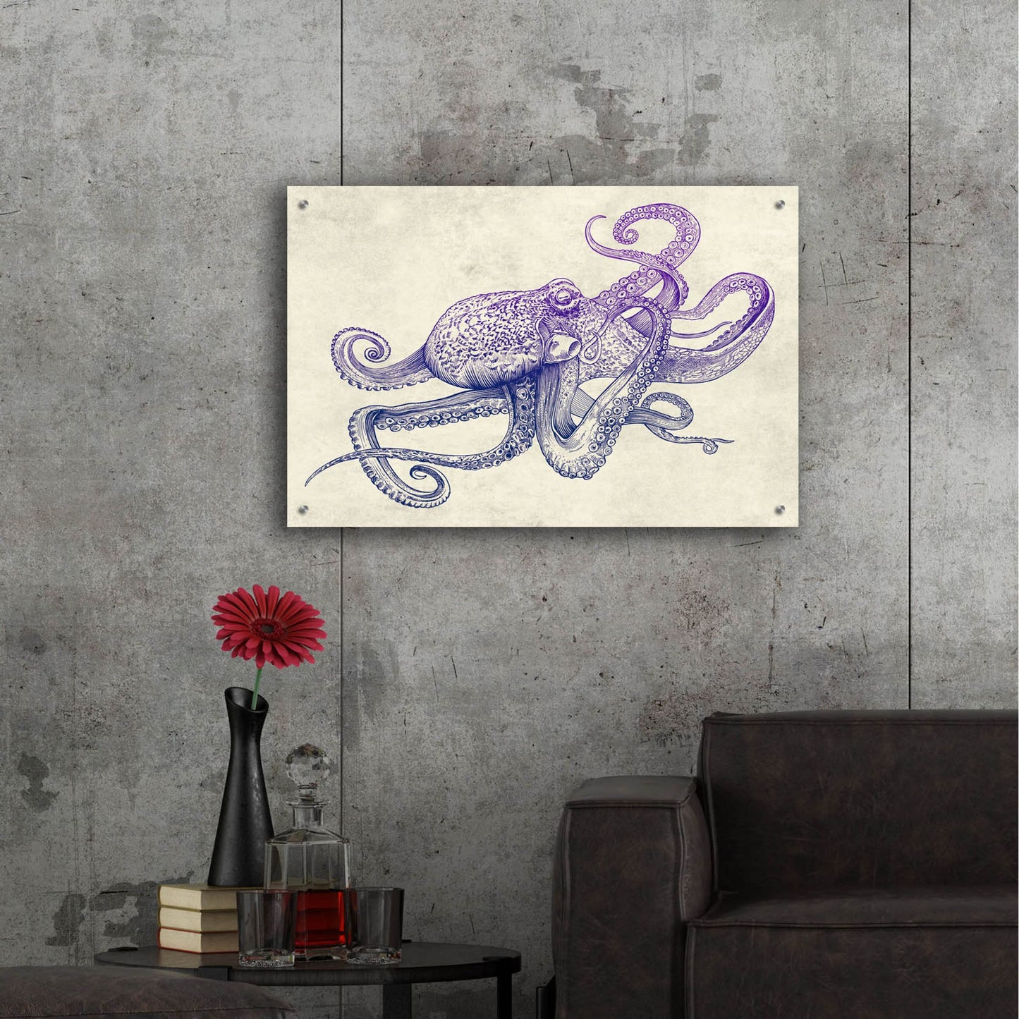 Epic Art 'Octo-Flow' by Epic Portfolio, Acrylic Glass Wall Art,36x24