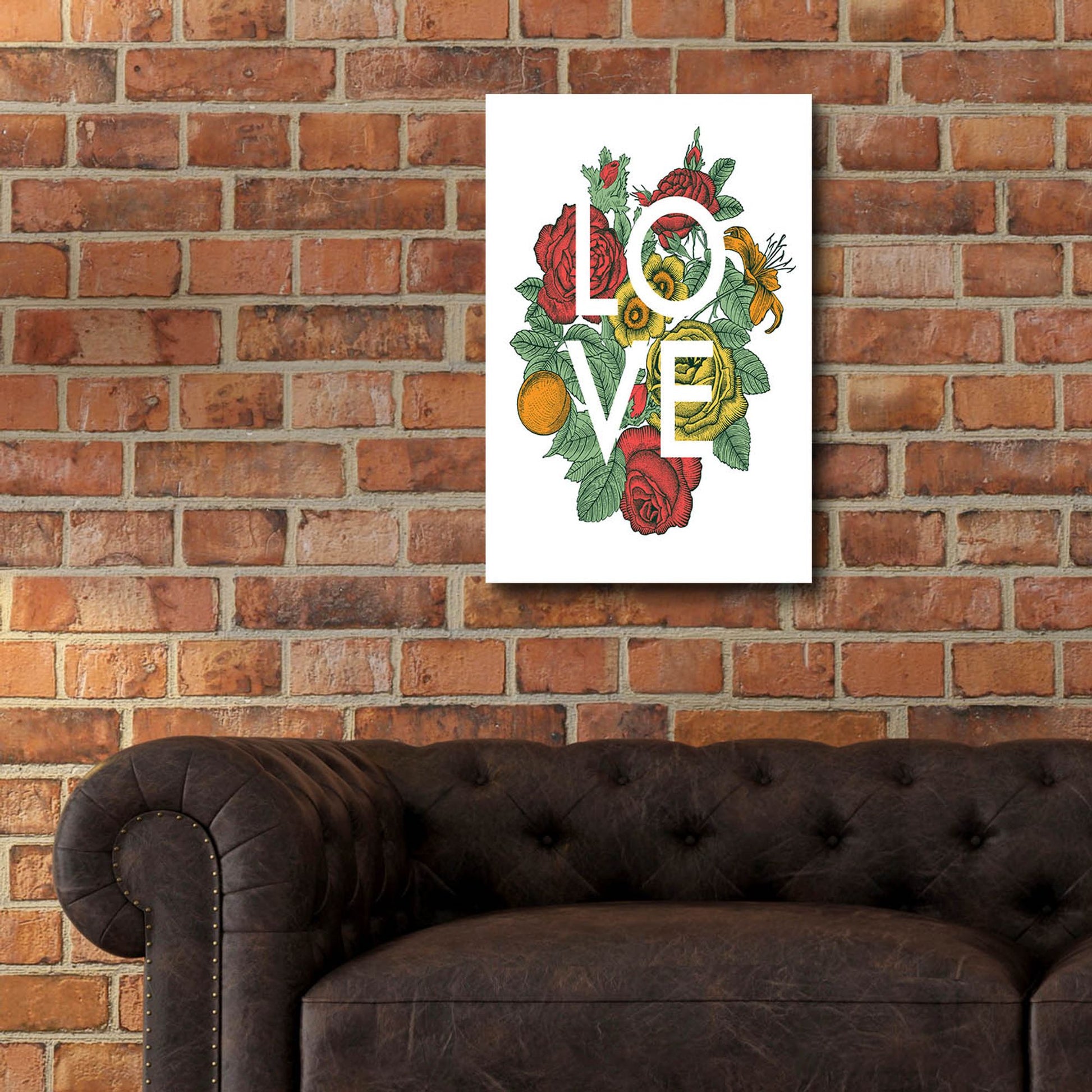 Epic Art 'Love' by Rachel Caldwell, Acrylic Glass Wall Art,16x24