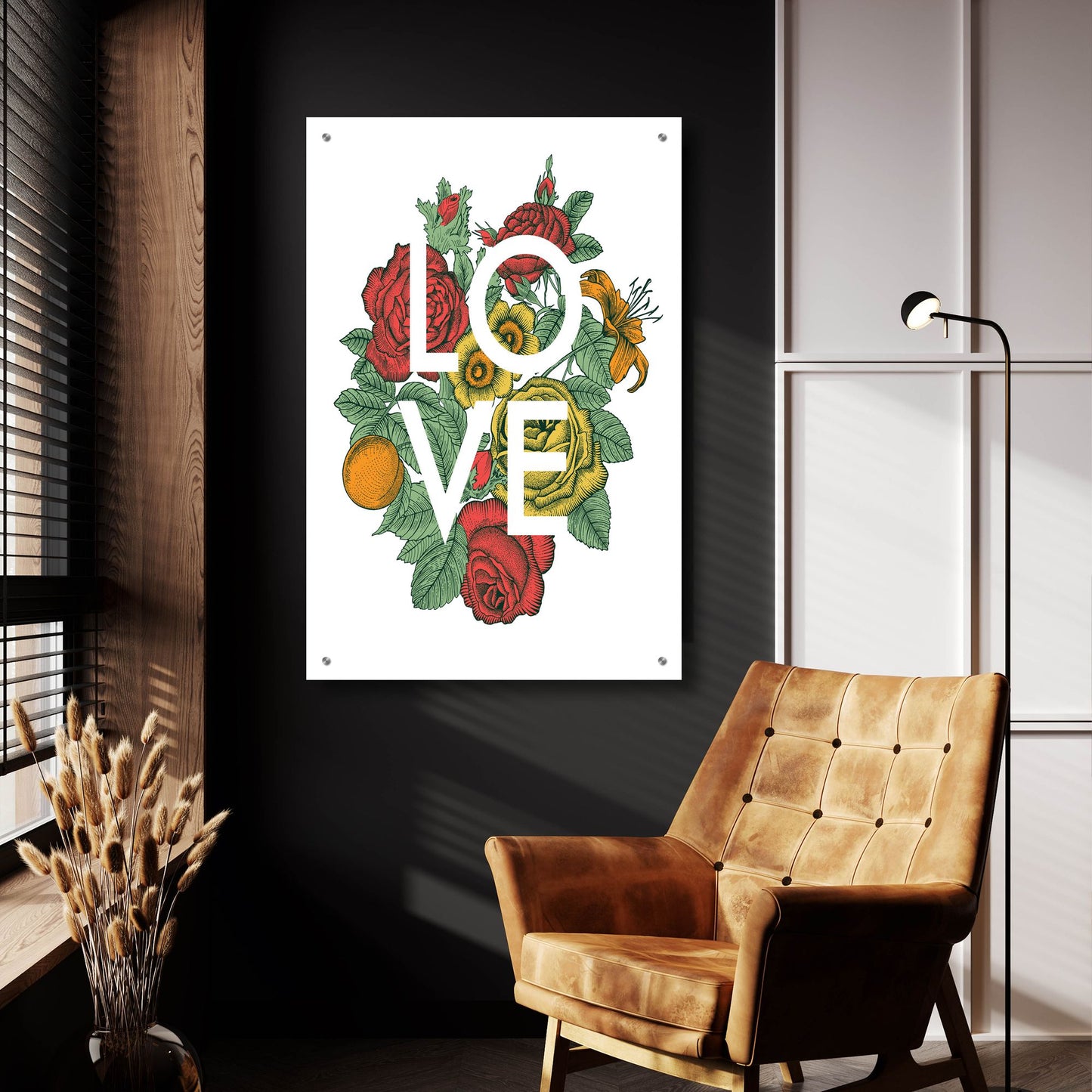 Epic Art 'Love' by Rachel Caldwell, Acrylic Glass Wall Art,24x36