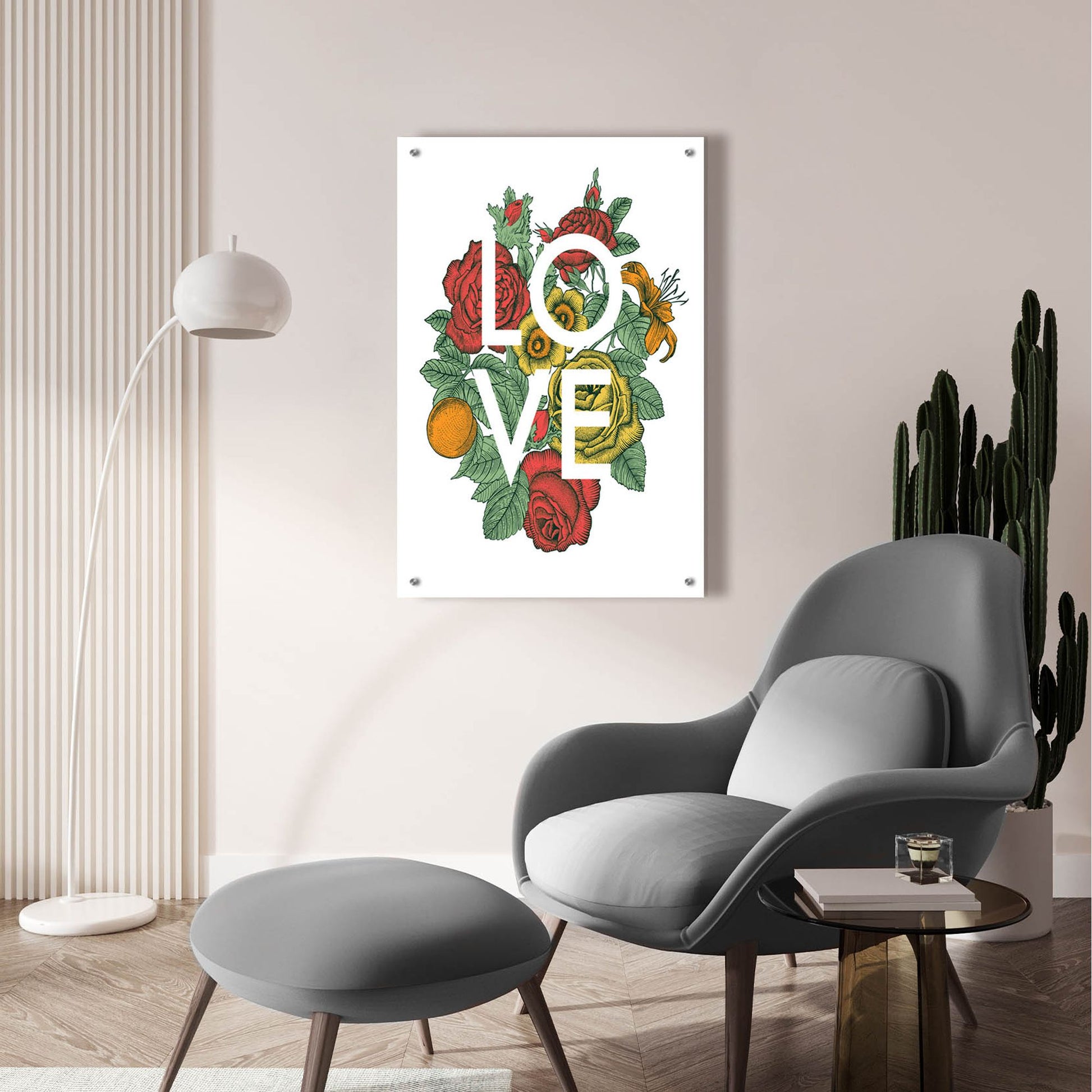 Epic Art 'Love' by Rachel Caldwell, Acrylic Glass Wall Art,24x36