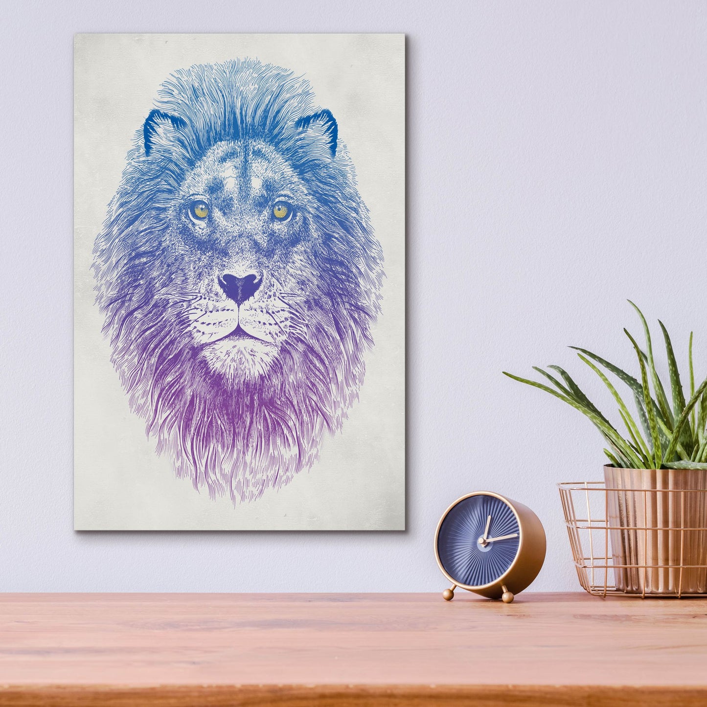 Epic Art 'Lion Face' by Rachel Caldwell, Acrylic Glass Wall Art,12x16