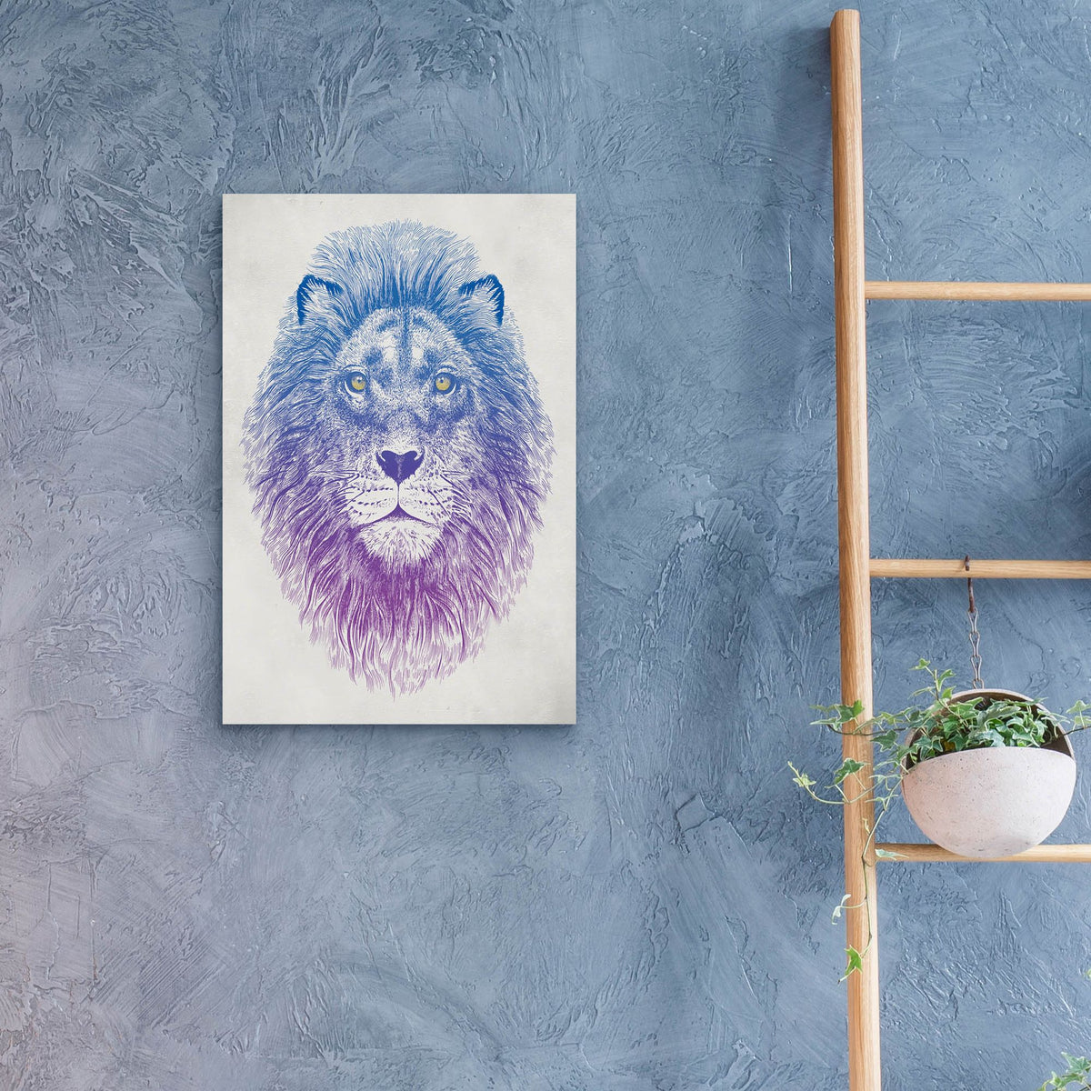 Epic Art 'Lion Face' by Rachel Caldwell, Acrylic Glass Wall Art,16x24