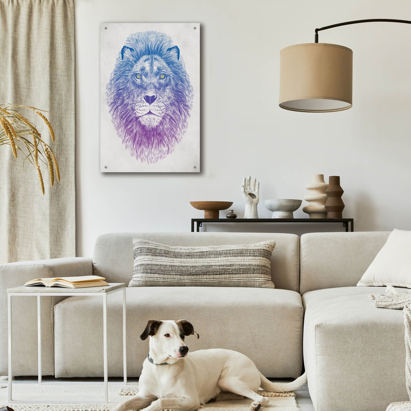 Epic Art 'Lion Face' by Rachel Caldwell, Acrylic Glass Wall Art,24x36