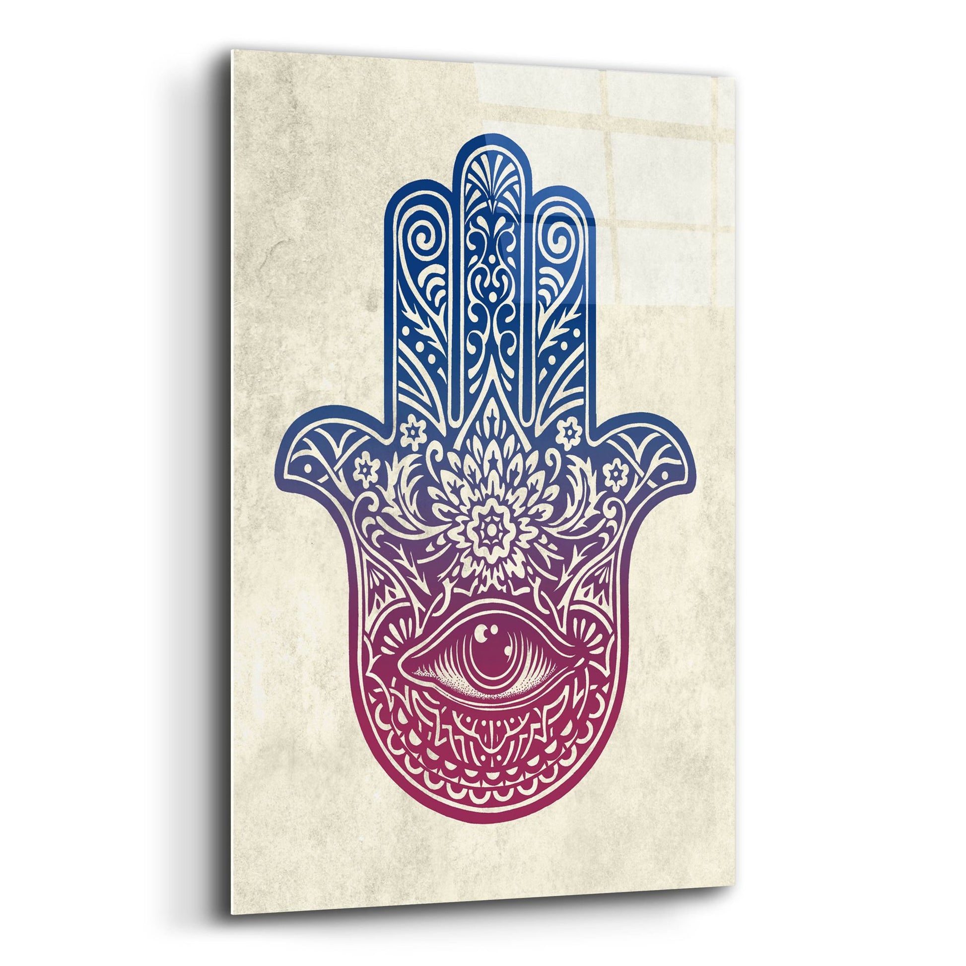 Epic Art 'Hamsa Hand' by Rachel Caldwell, Acrylic Glass Wall Art,12x16