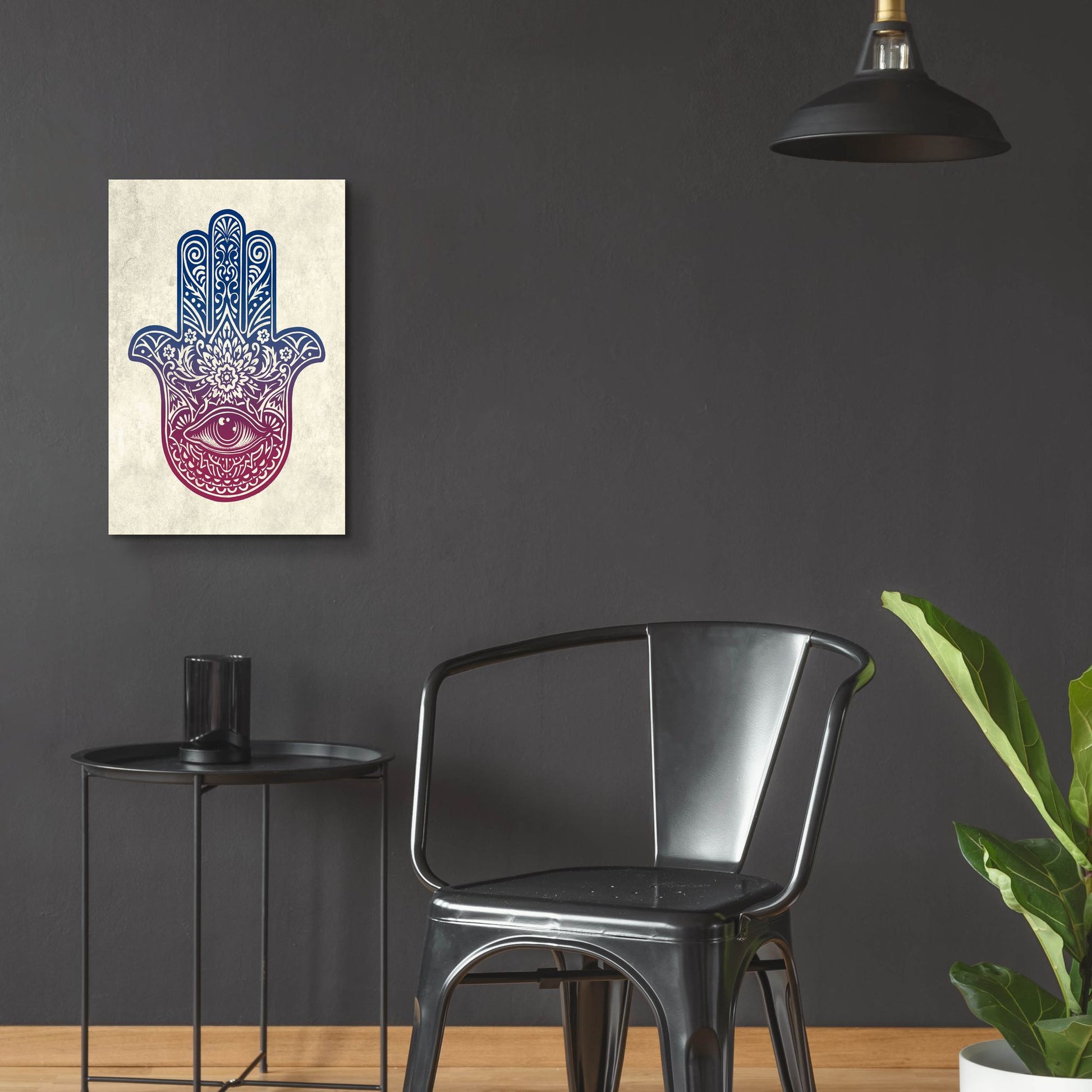 Epic Art 'Hamsa Hand' by Rachel Caldwell, Acrylic Glass Wall Art,16x24