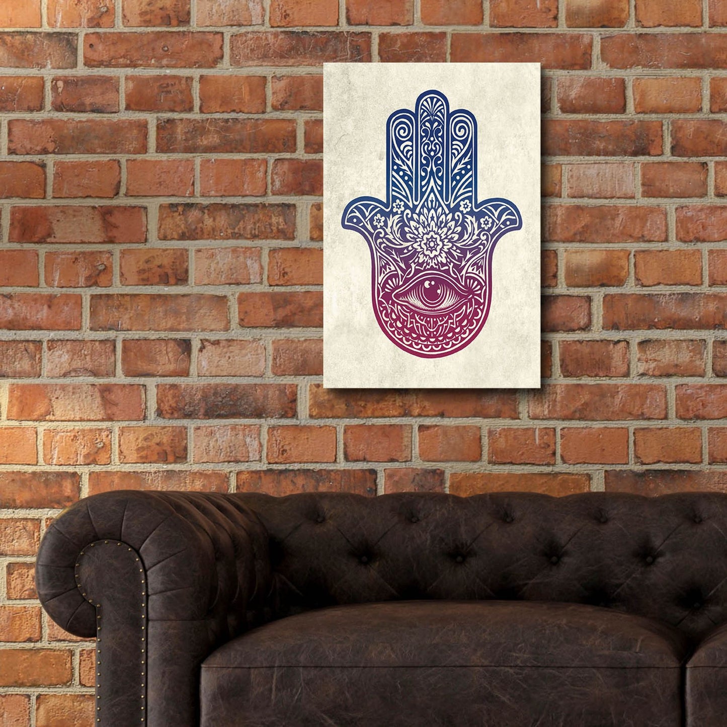 Epic Art 'Hamsa Hand' by Rachel Caldwell, Acrylic Glass Wall Art,16x24