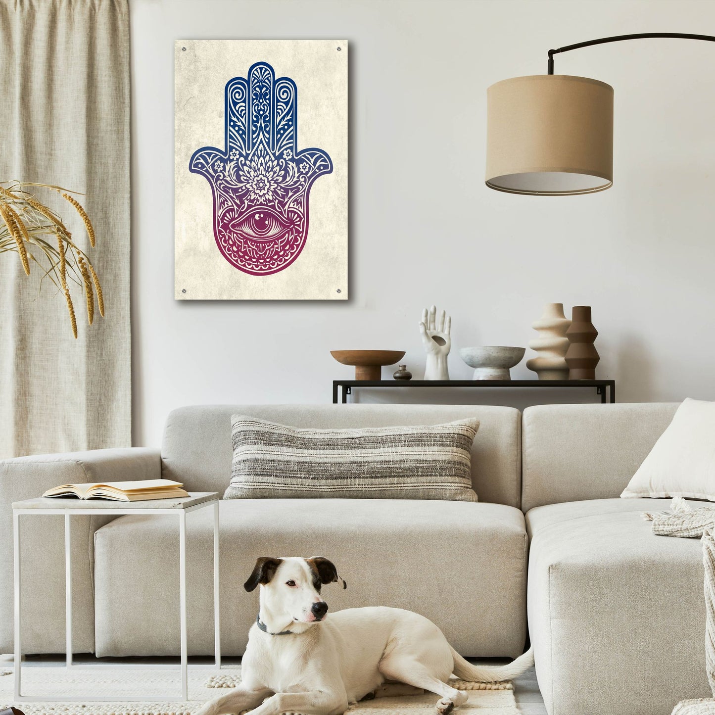 Epic Art 'Hamsa Hand' by Rachel Caldwell, Acrylic Glass Wall Art,24x36