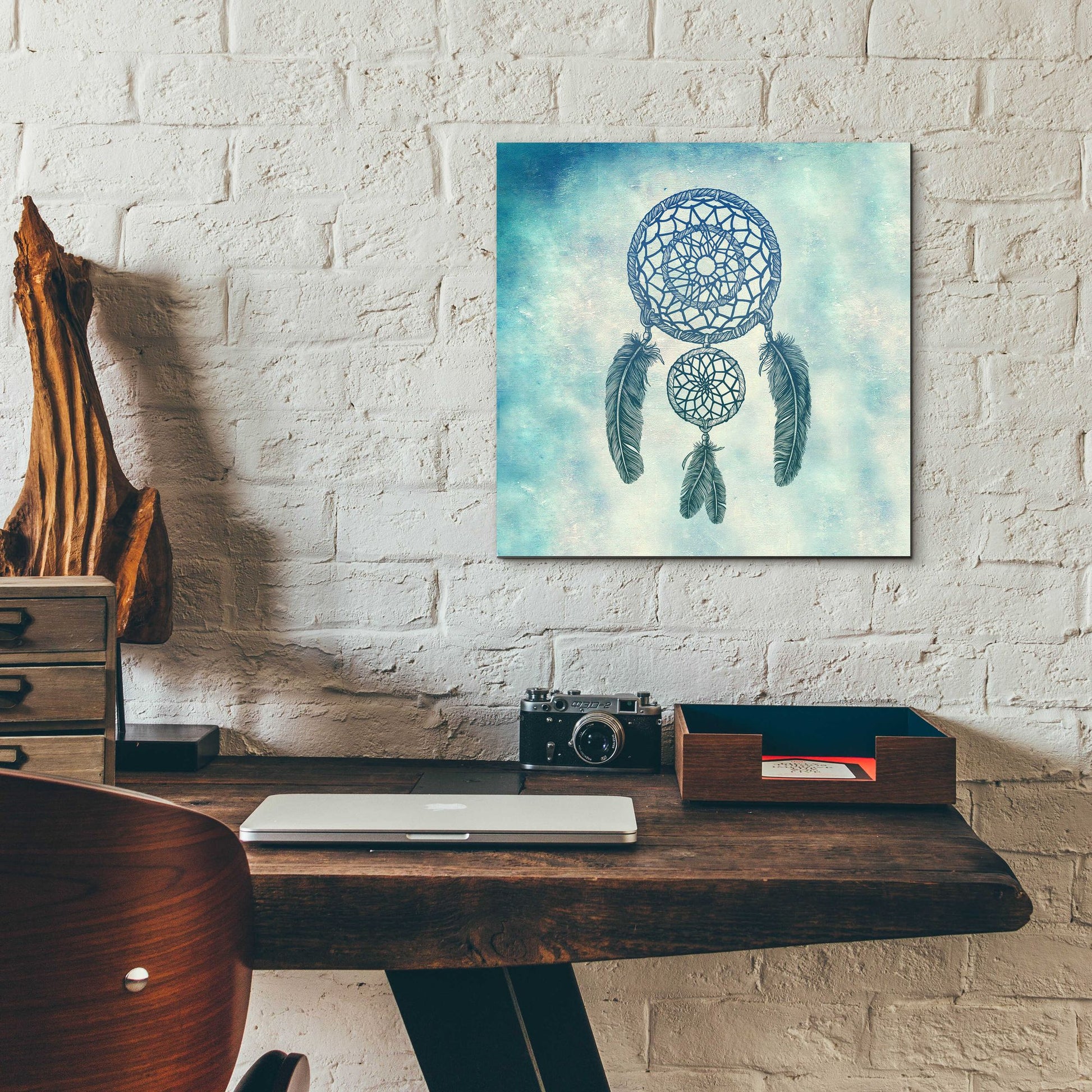 Epic Art 'Double Dream Catcher' by Rachel Caldwell, Acrylic Glass Wall Art,12x12