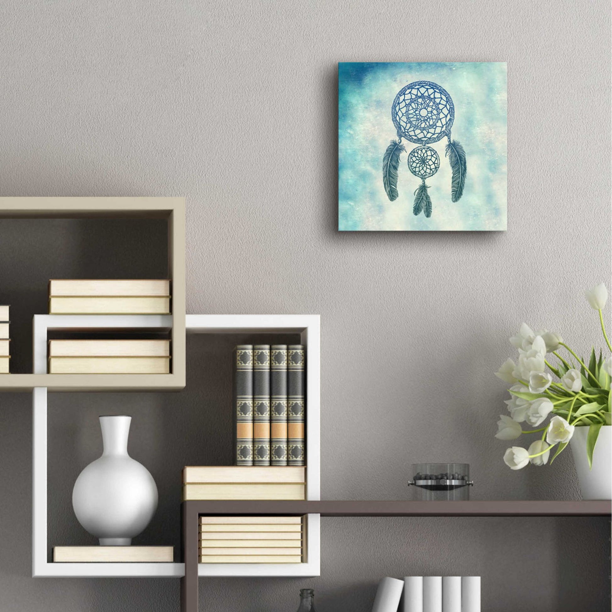 Epic Art 'Double Dream Catcher' by Rachel Caldwell, Acrylic Glass Wall Art,12x12