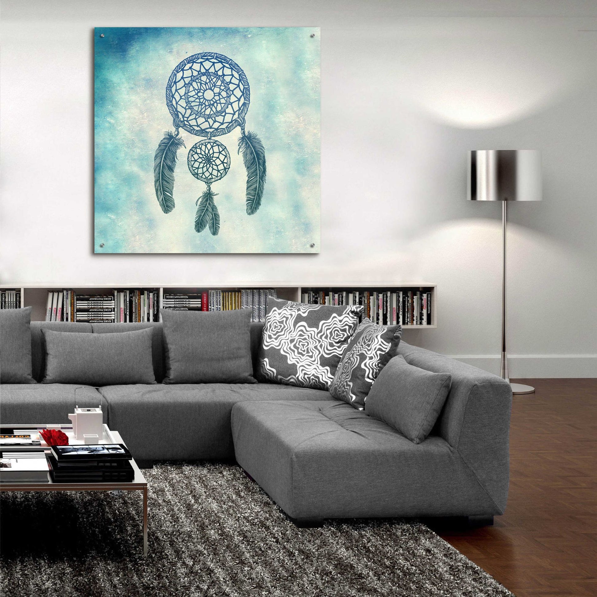 Epic Art 'Double Dream Catcher' by Rachel Caldwell, Acrylic Glass Wall Art,36x36