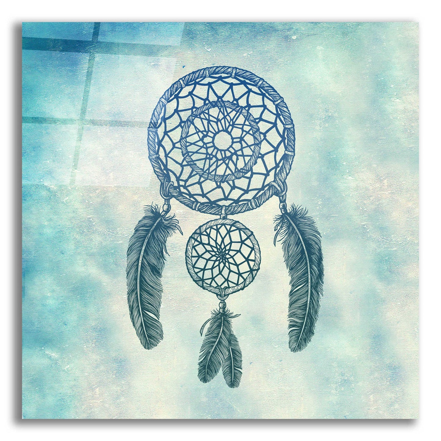 Epic Art 'Double Dream Catcher' by Rachel Caldwell, Acrylic Glass Wall Art