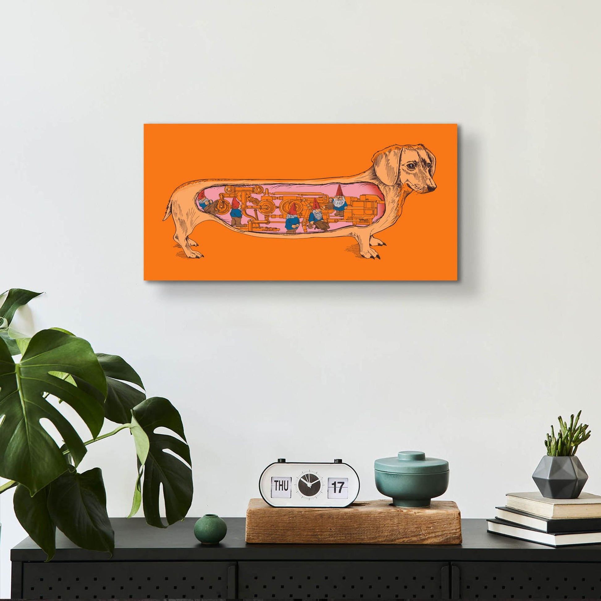 Epic Art 'Dachshund' by Rachel Caldwell, Acrylic Glass Wall Art,24x12