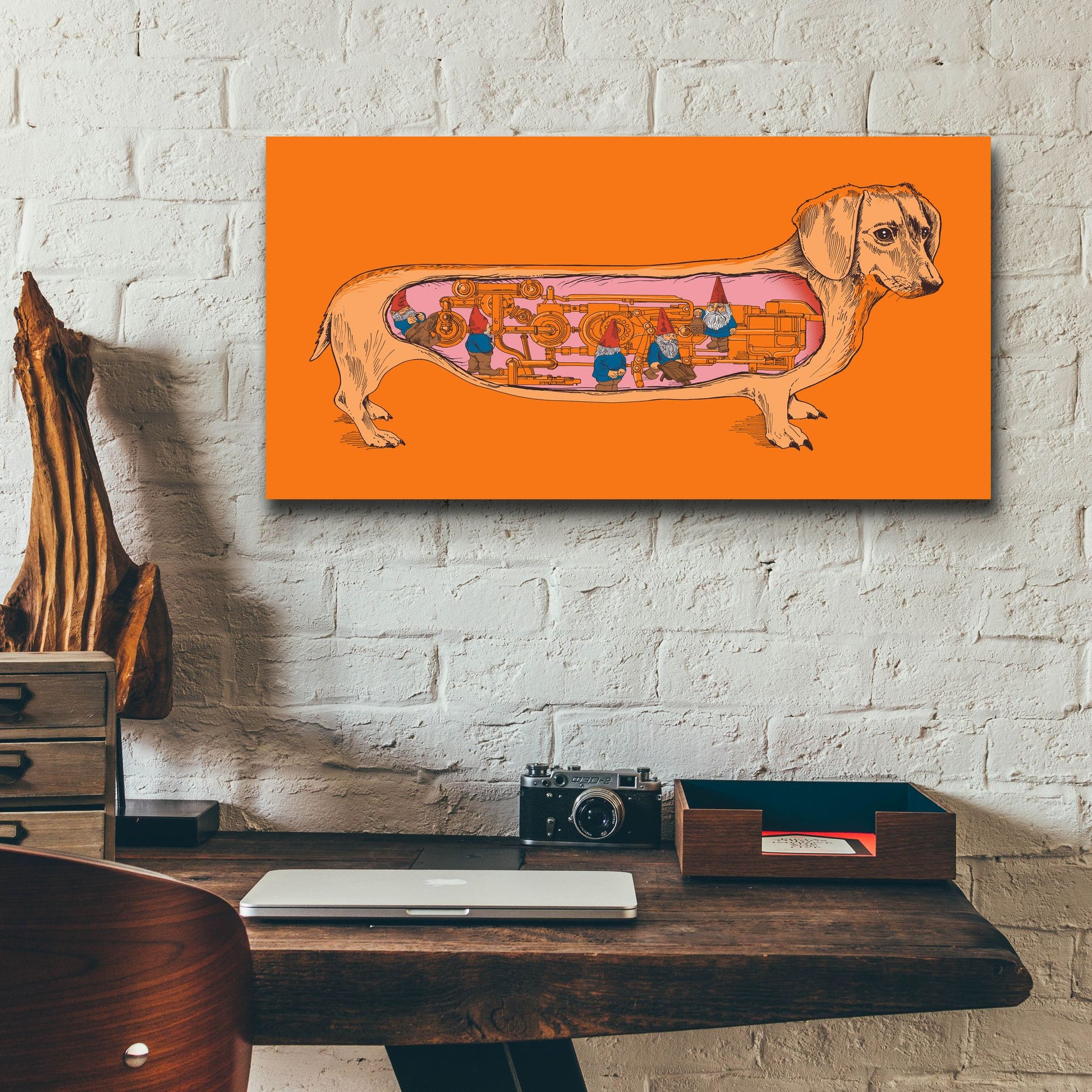 Epic Art 'Dachshund' by Rachel Caldwell, Acrylic Glass Wall Art,24x12