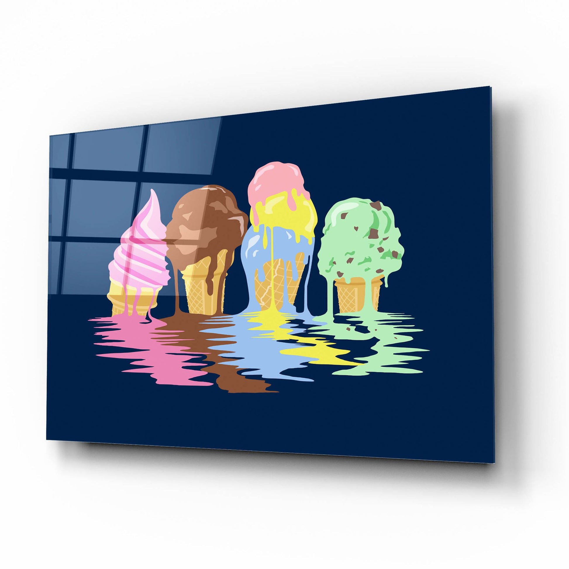 Epic Art 'Ice Cream Dreams' by Rachel Caldwell, Acrylic Glass Wall Art,16x12