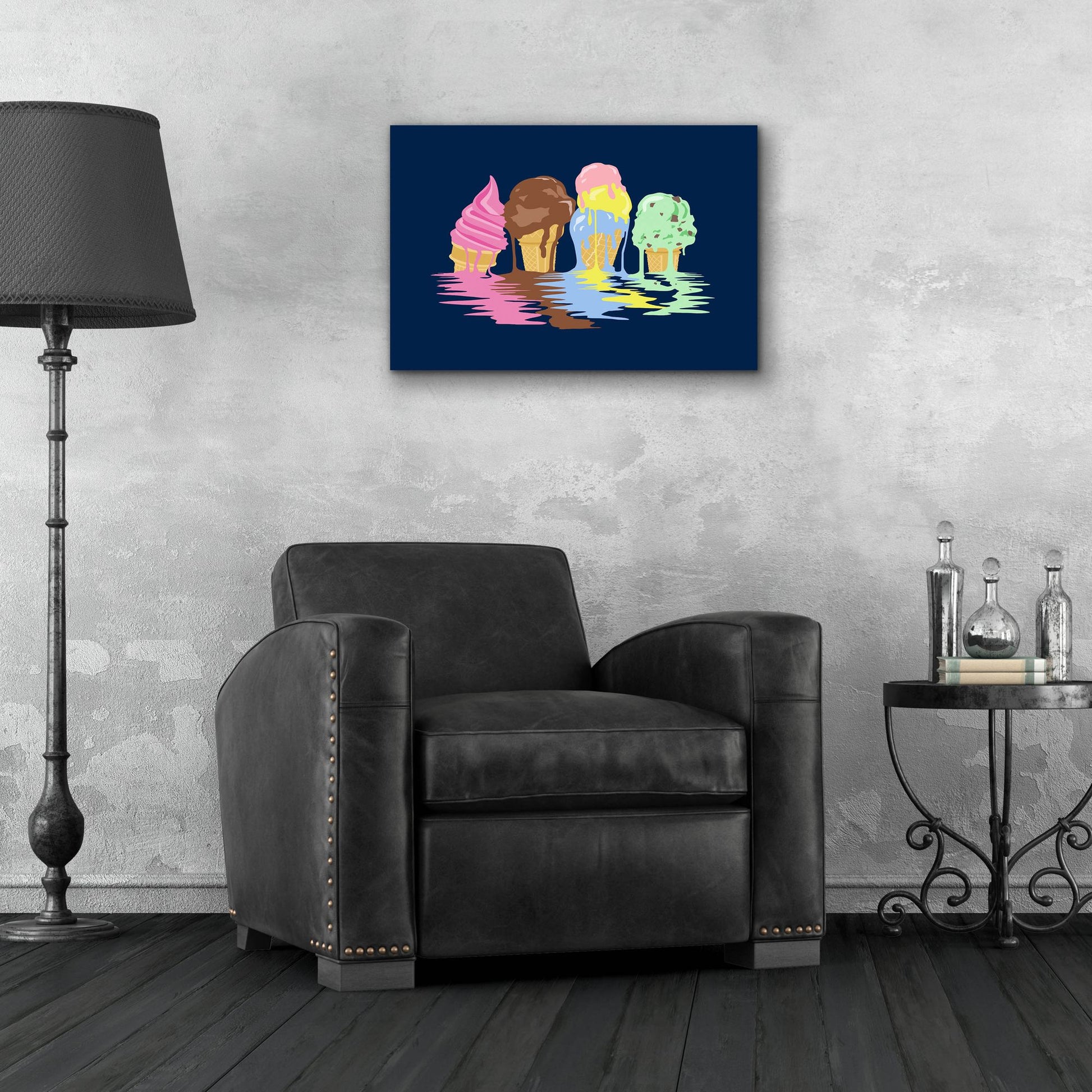 Epic Art 'Ice Cream Dreams' by Rachel Caldwell, Acrylic Glass Wall Art,24x16