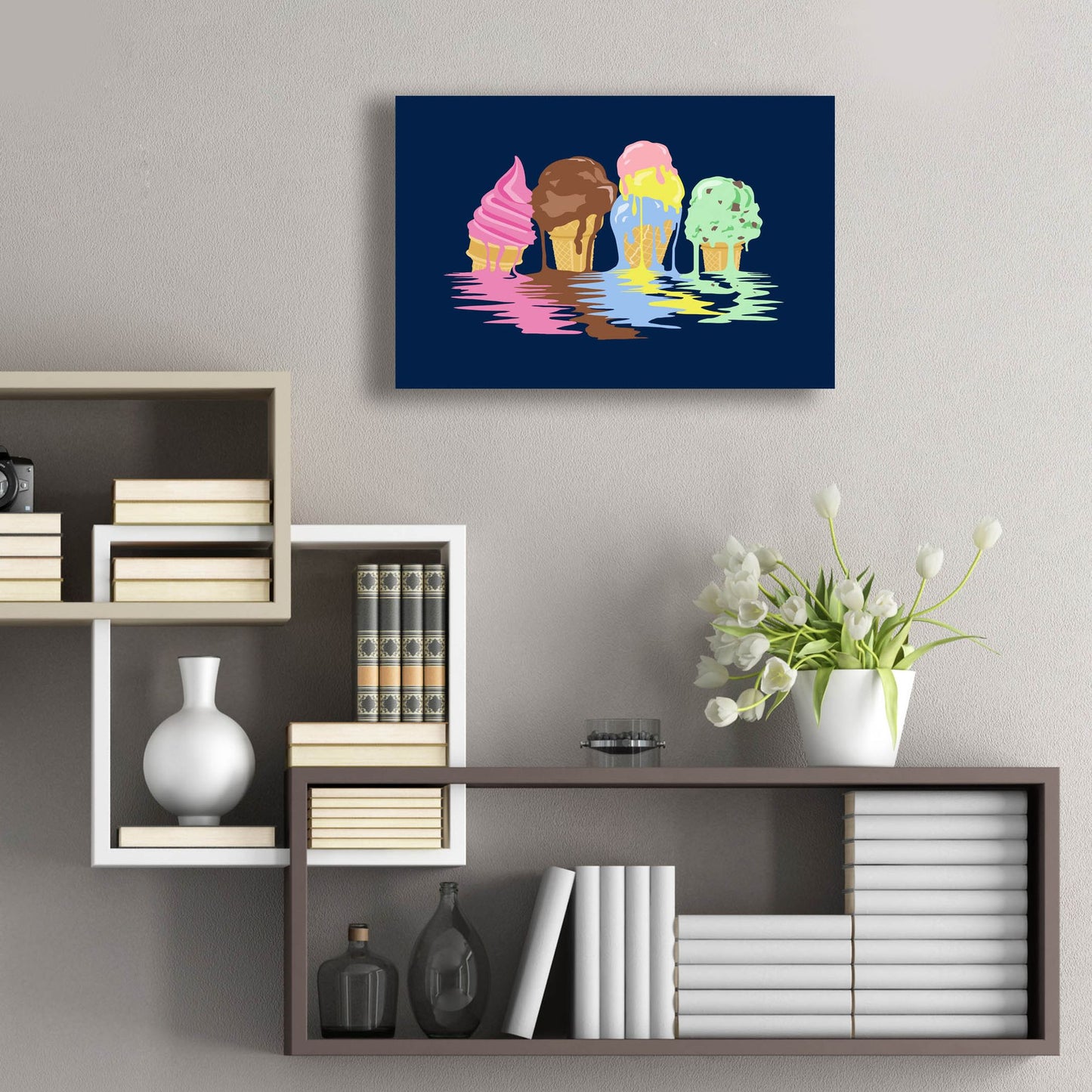 Epic Art 'Ice Cream Dreams' by Rachel Caldwell, Acrylic Glass Wall Art,24x16