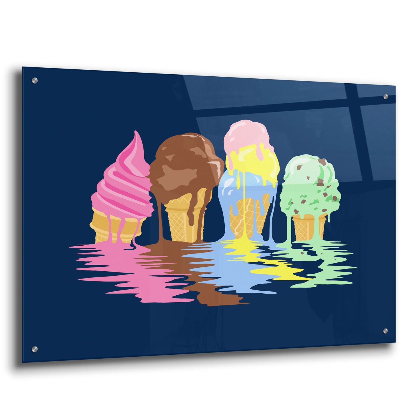 Epic Art 'Ice Cream Dreams' by Rachel Caldwell, Acrylic Glass Wall Art,36x24