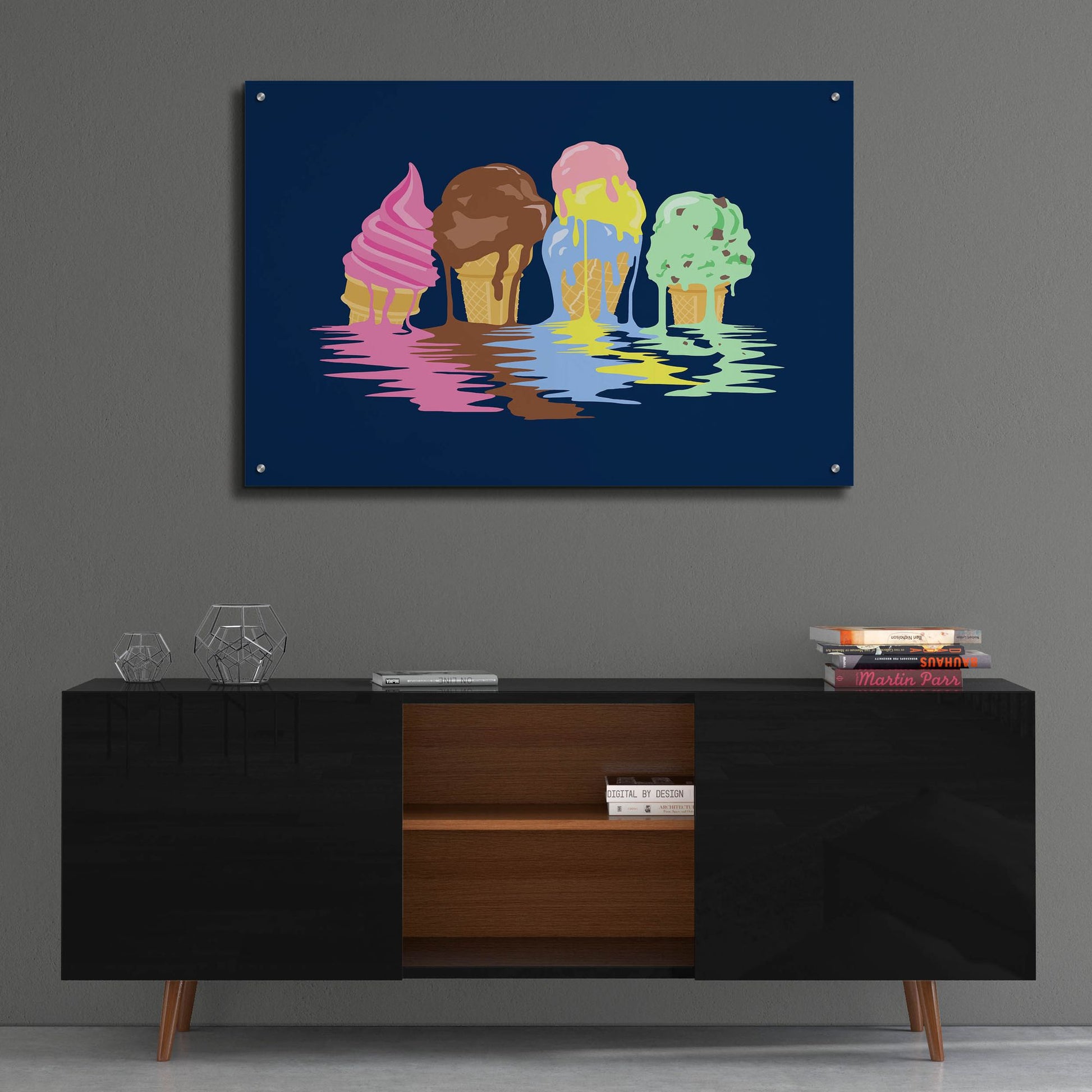 Epic Art 'Ice Cream Dreams' by Rachel Caldwell, Acrylic Glass Wall Art,36x24