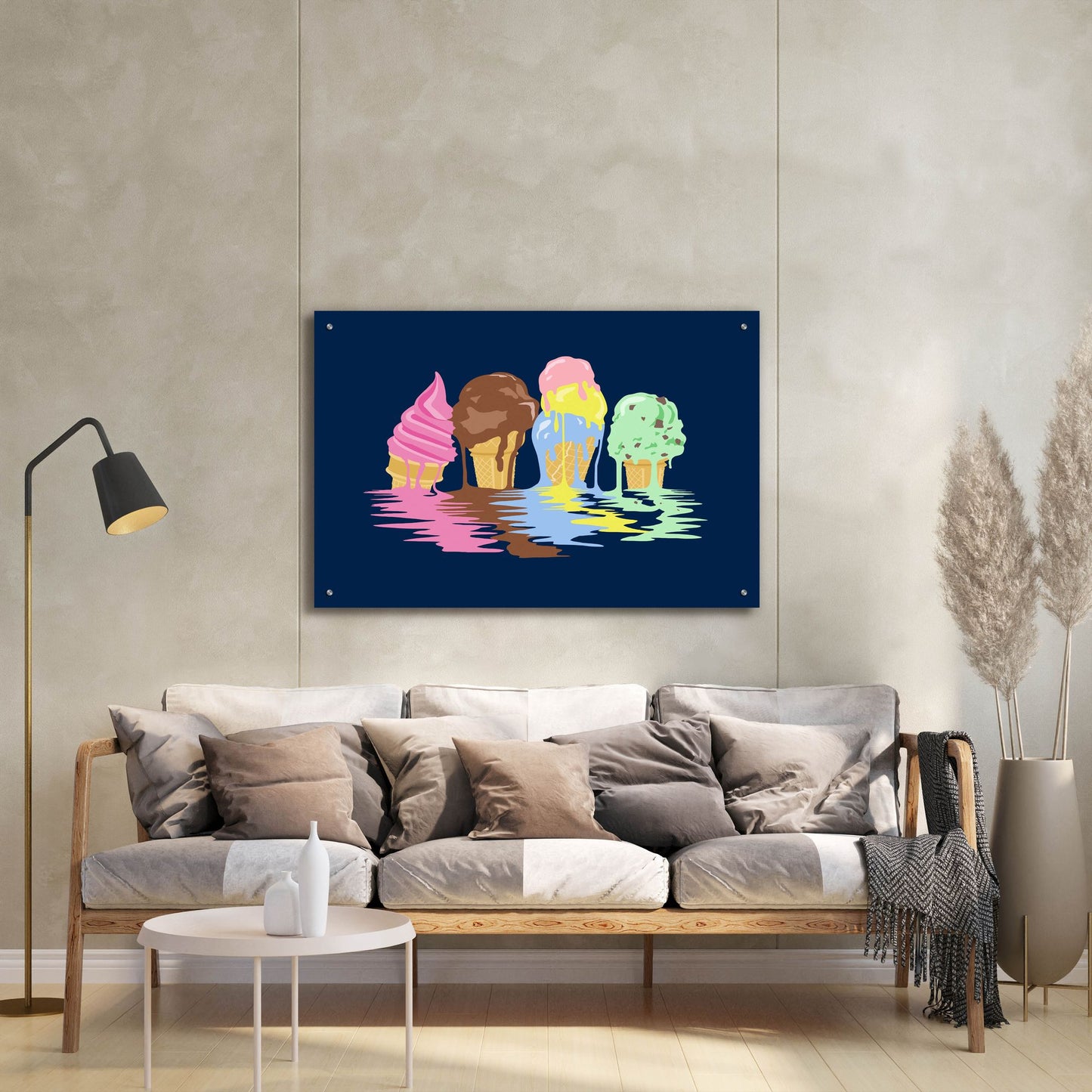 Epic Art 'Ice Cream Dreams' by Rachel Caldwell, Acrylic Glass Wall Art,36x24