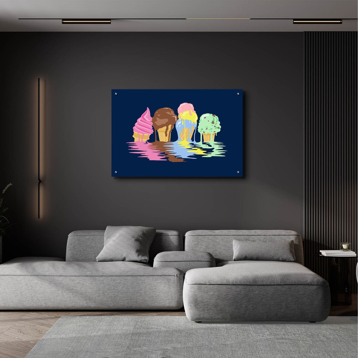 Epic Art 'Ice Cream Dreams' by Rachel Caldwell, Acrylic Glass Wall Art,36x24