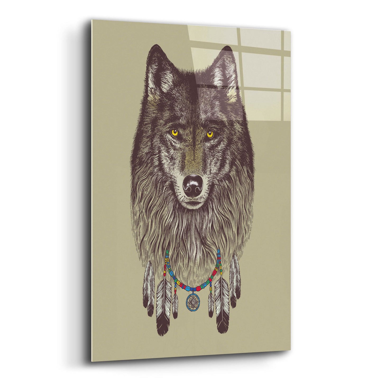 Epic Art 'Wolf Dreams' by Rachel Caldwell, Acrylic Glass Wall Art,12x16