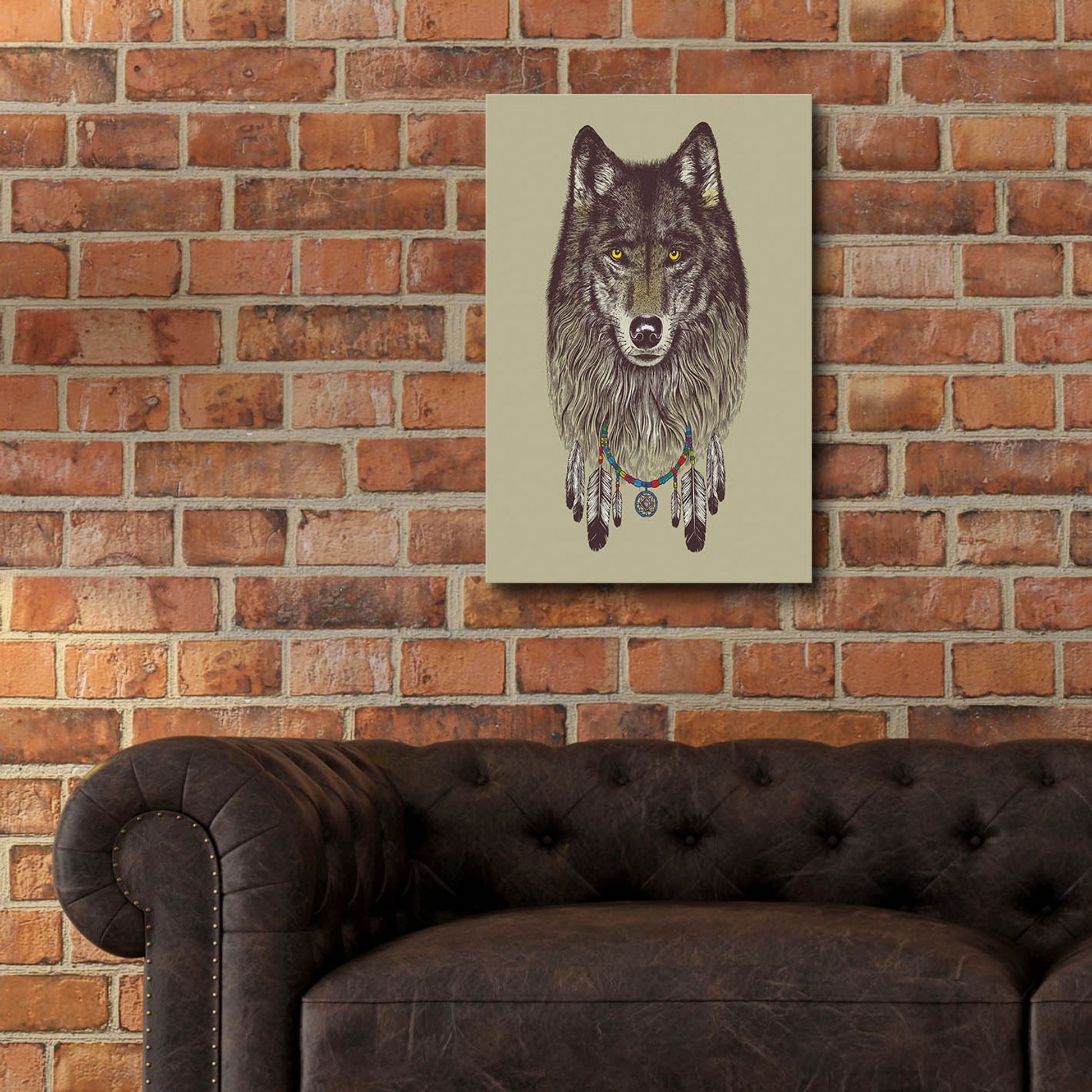 Epic Art 'Wolf Dreams' by Rachel Caldwell, Acrylic Glass Wall Art,16x24