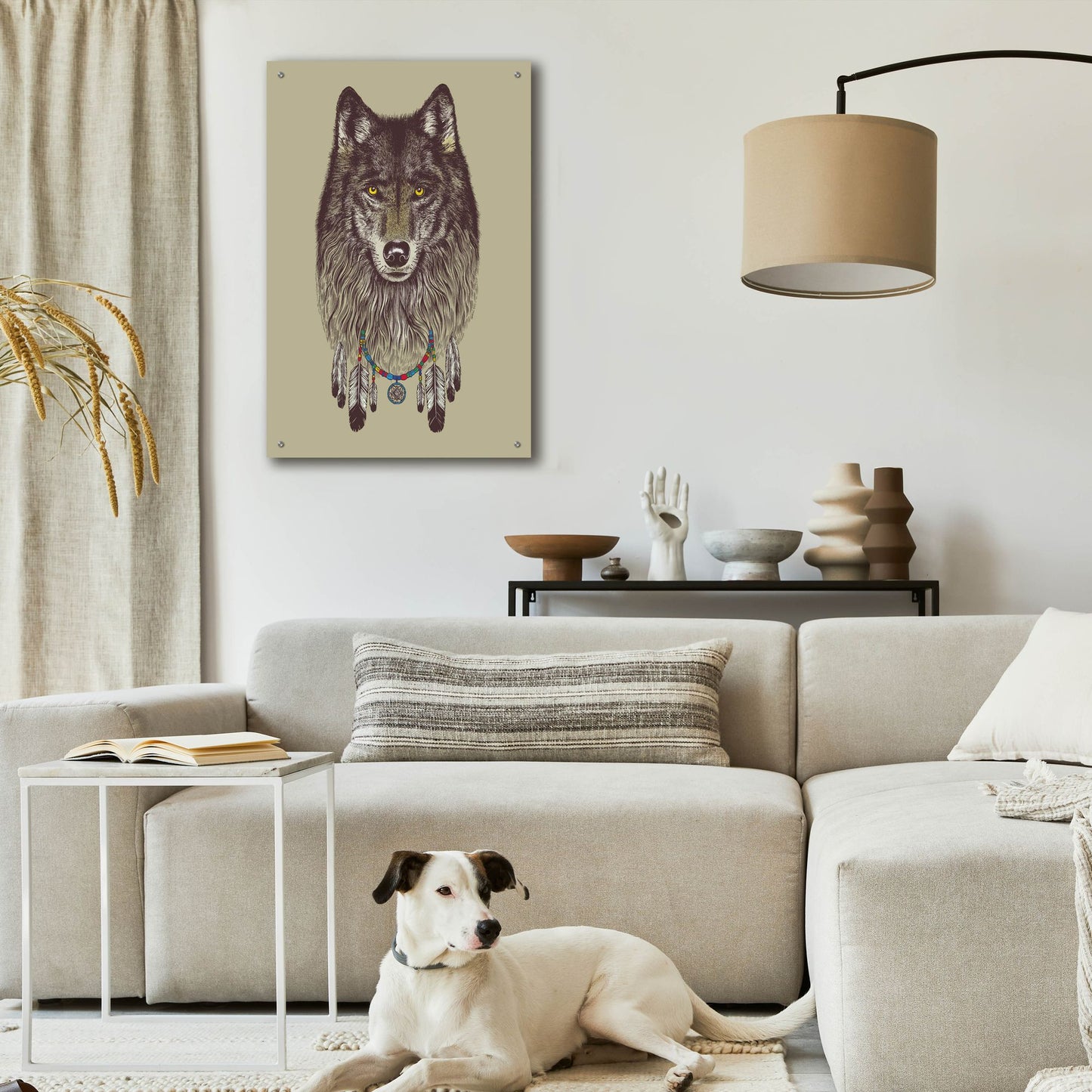 Epic Art 'Wolf Dreams' by Rachel Caldwell, Acrylic Glass Wall Art,24x36