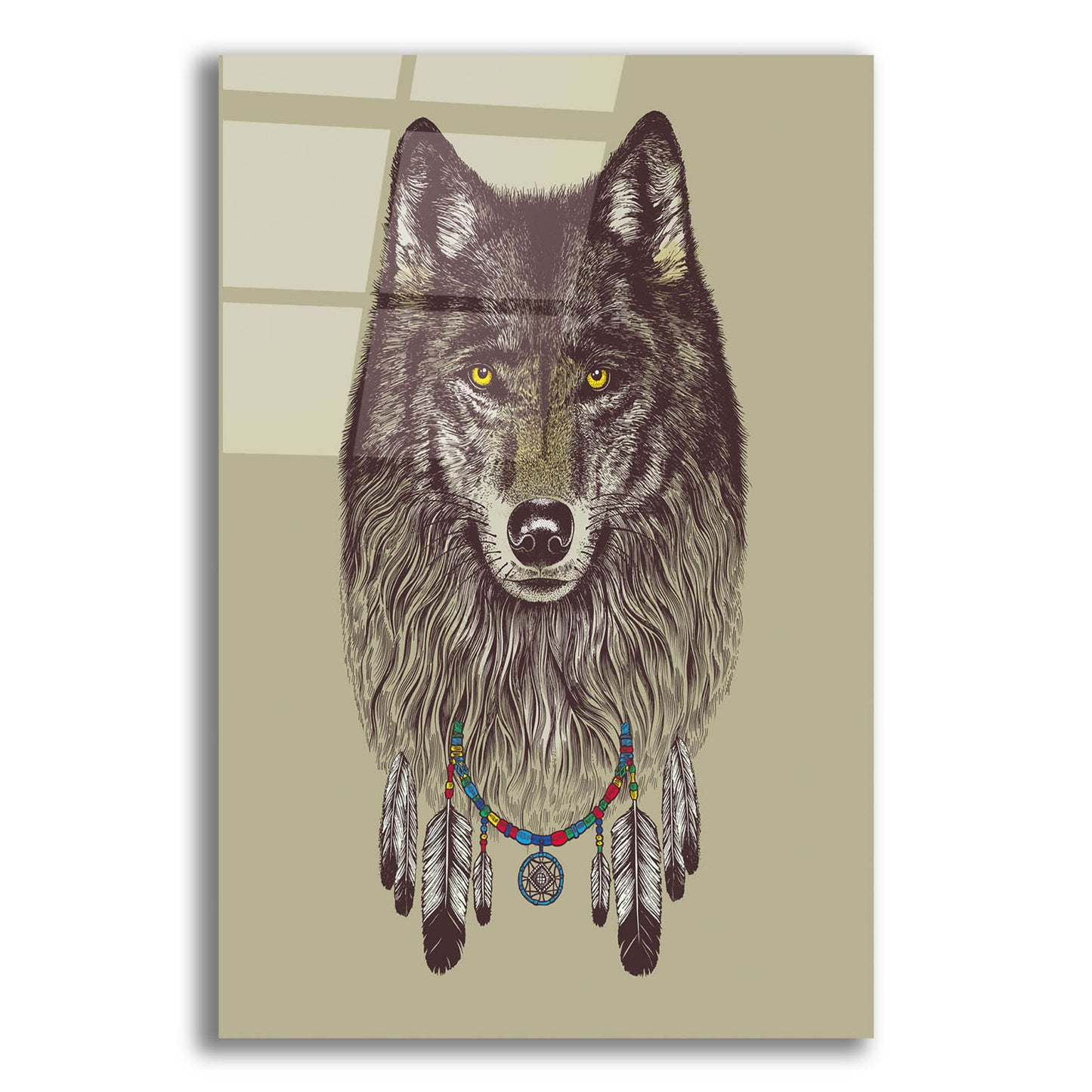 Epic Art 'Wolf Dreams' by Rachel Caldwell, Acrylic Glass Wall Art