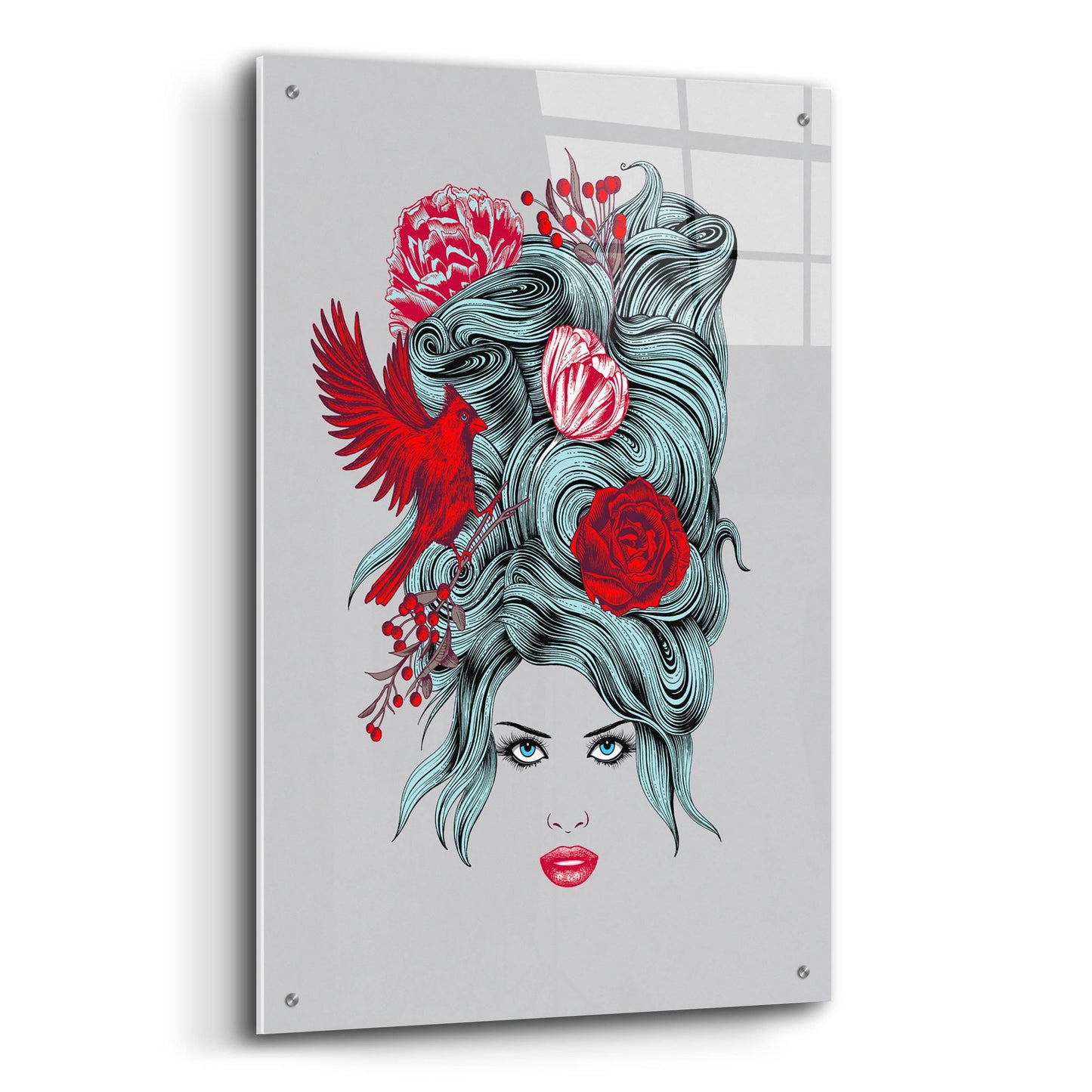 Epic Art 'Winter Queen' by Rachel Caldwell, Acrylic Glass Wall Art,24x36