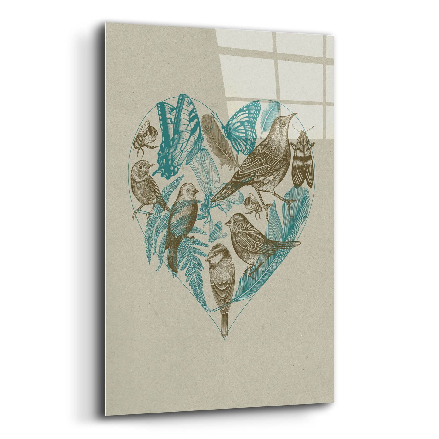 Epic Art 'Wild Heart' by Rachel Caldwell, Acrylic Glass Wall Art,12x16