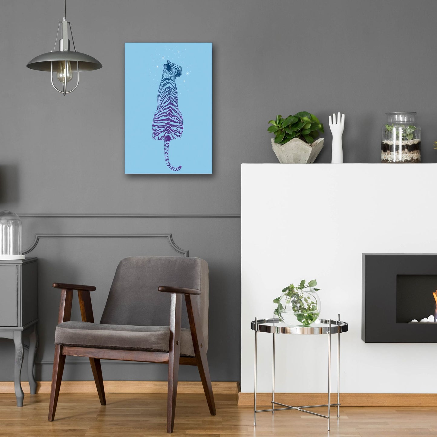 Epic Art 'Tiger Wonder' by Rachel Caldwell, Acrylic Glass Wall Art,16x24