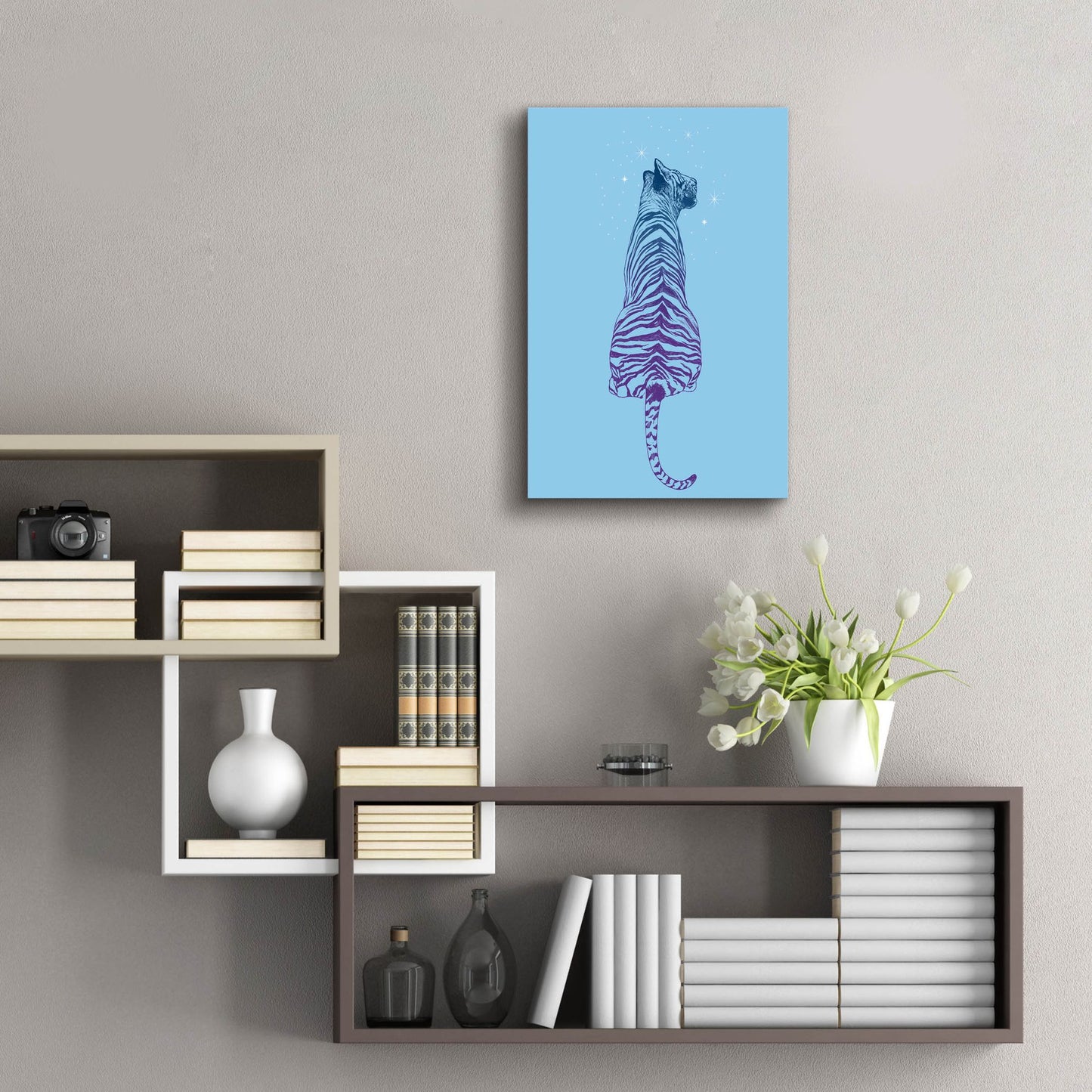 Epic Art 'Tiger Wonder' by Rachel Caldwell, Acrylic Glass Wall Art,16x24