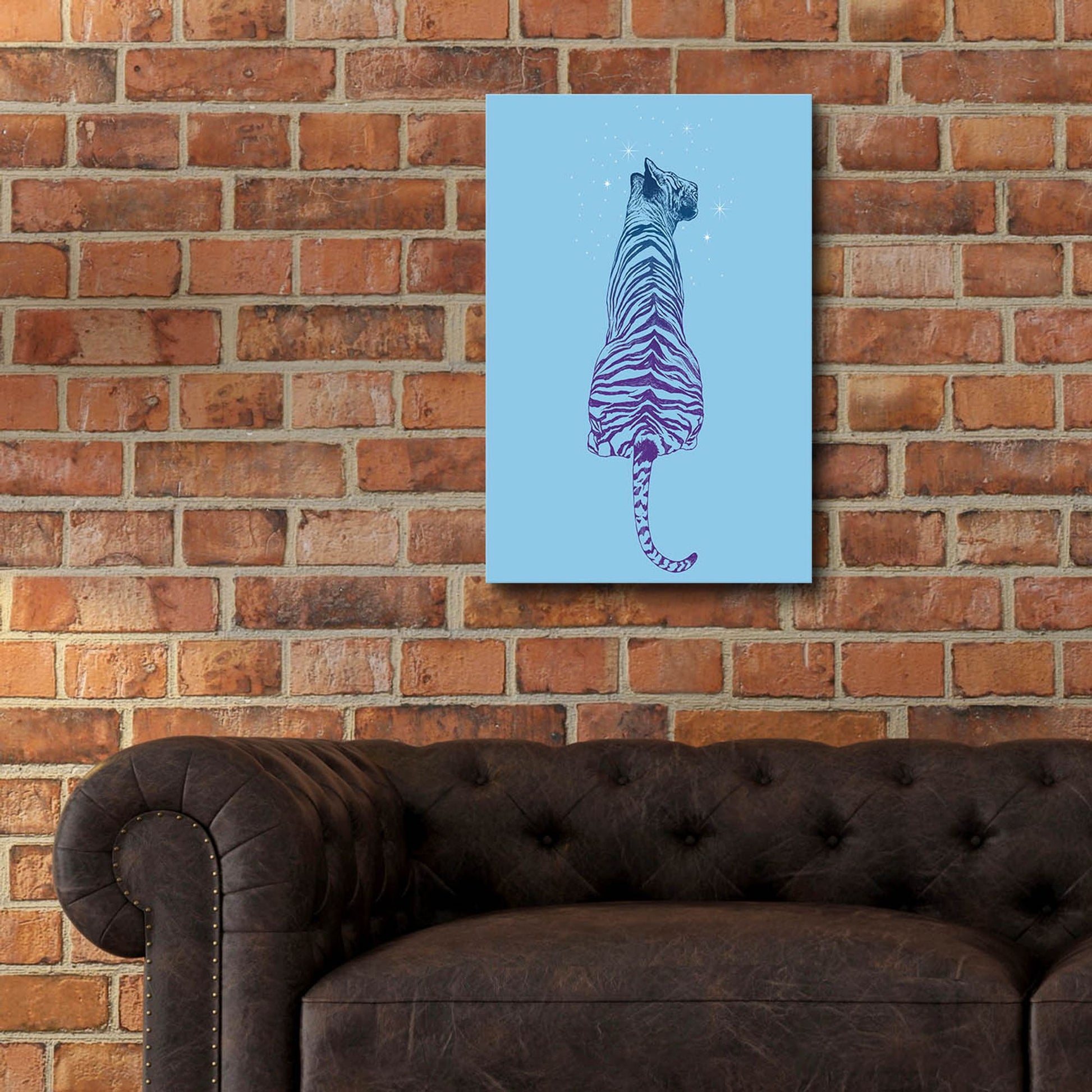 Epic Art 'Tiger Wonder' by Rachel Caldwell, Acrylic Glass Wall Art,16x24