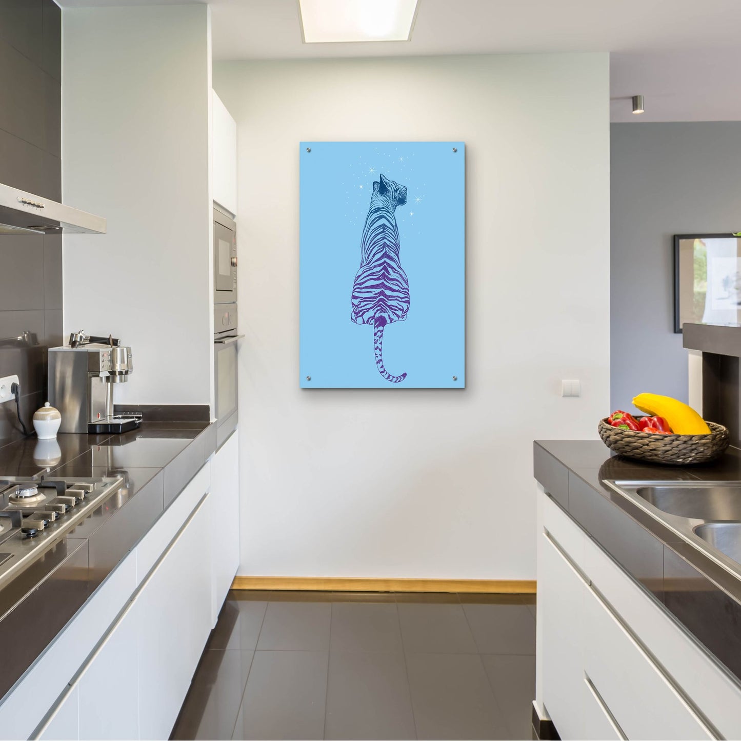 Epic Art 'Tiger Wonder' by Rachel Caldwell, Acrylic Glass Wall Art,24x36