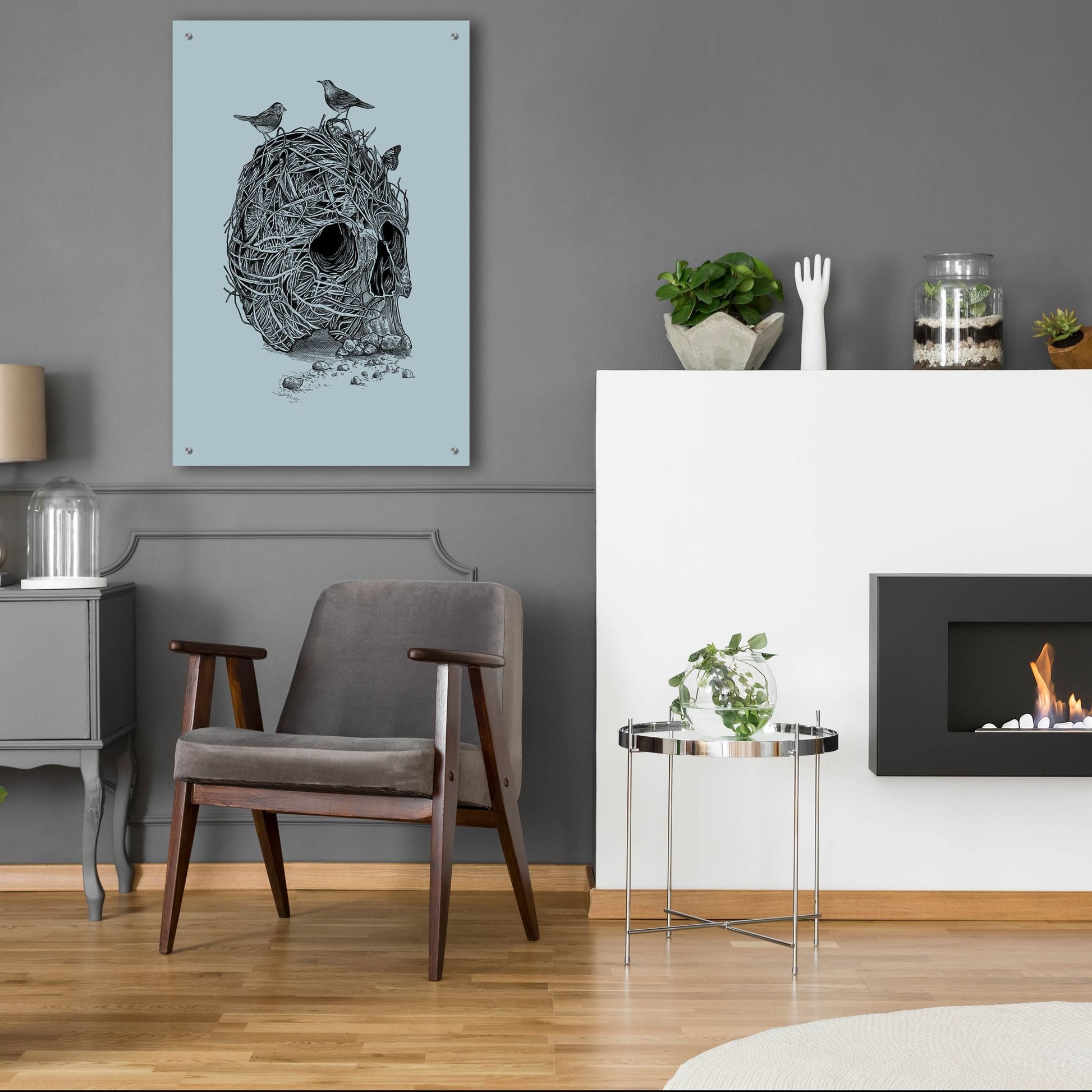 Epic Art 'Skull Nest' by Epic Portfolio, Acrylic Glass Wall Art,24x36