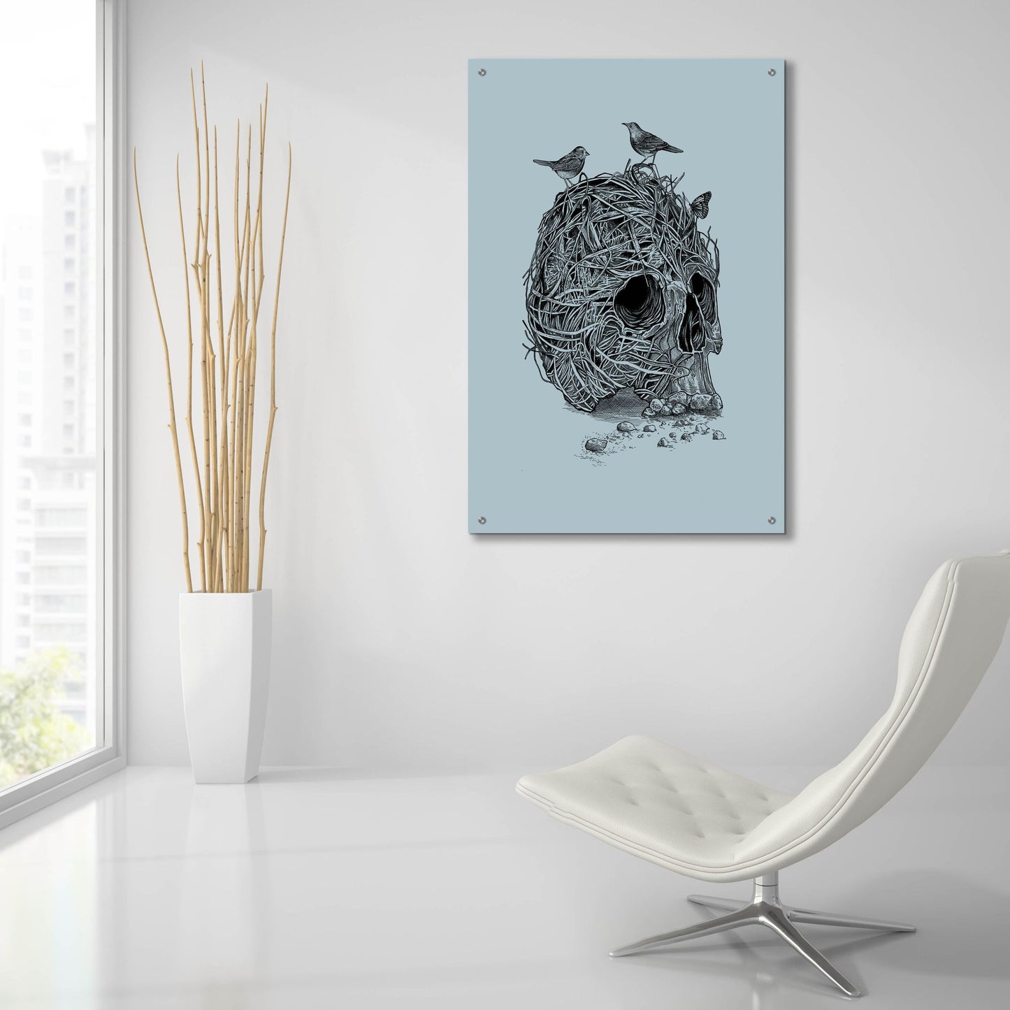 Epic Art 'Skull Nest' by Epic Portfolio, Acrylic Glass Wall Art,24x36