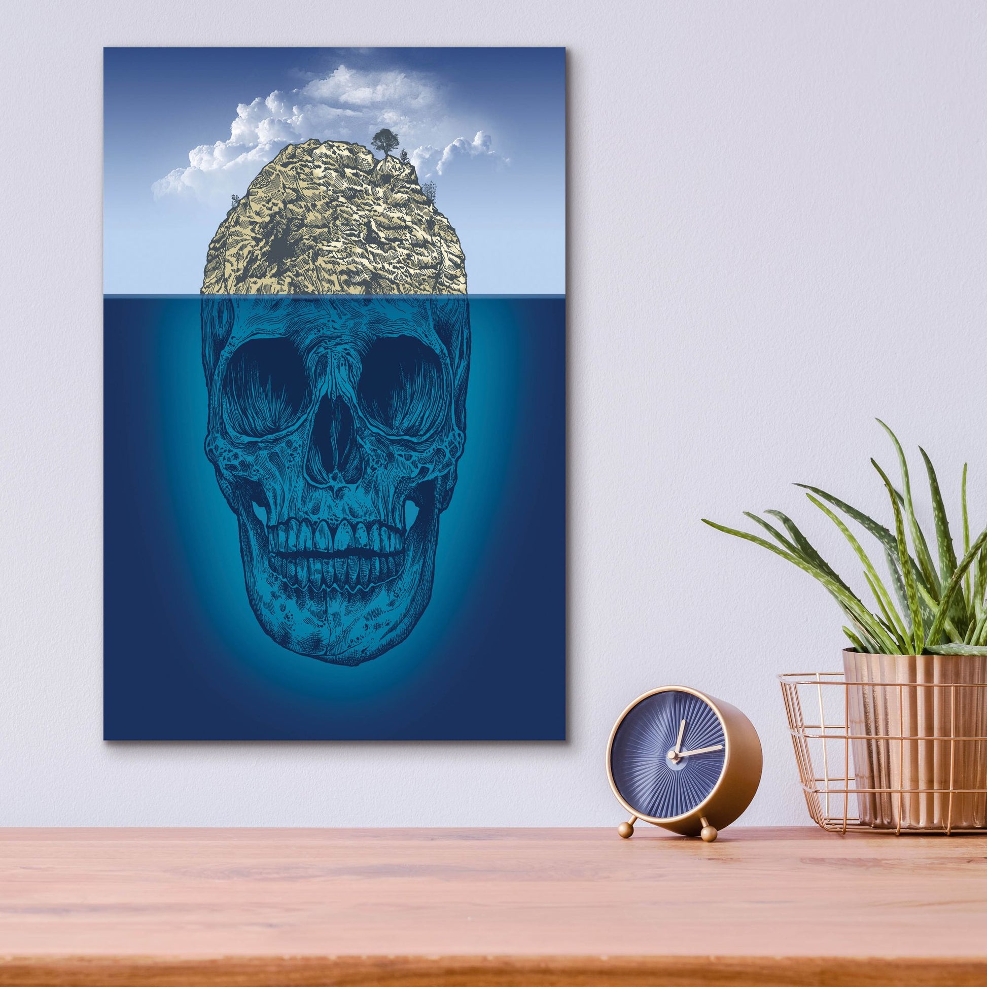 Epic Art 'Skull Island' by Rachel Caldwell, Acrylic Glass Wall Art,12x16