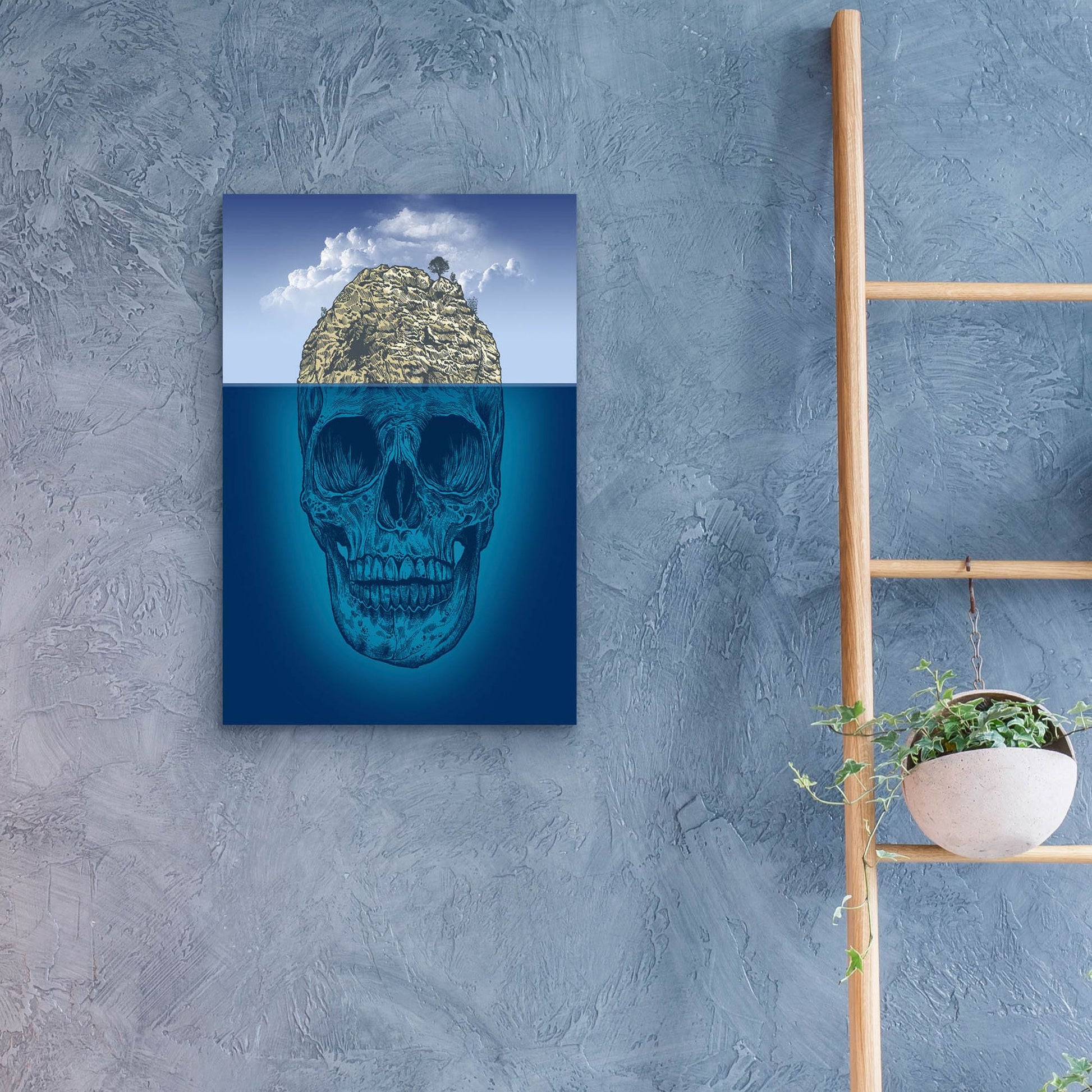 Epic Art 'Skull Island' by Rachel Caldwell, Acrylic Glass Wall Art,16x24