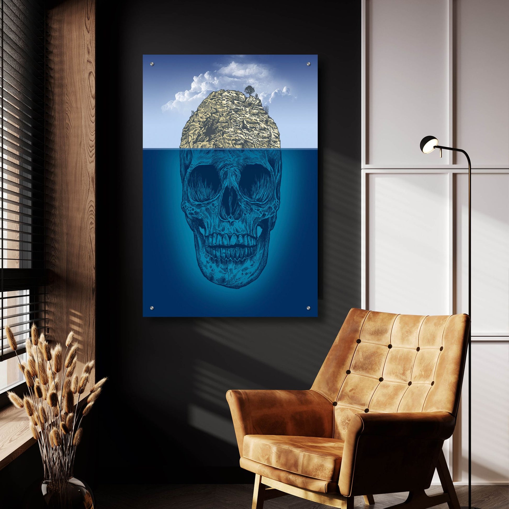 Epic Art 'Skull Island' by Rachel Caldwell, Acrylic Glass Wall Art,24x36