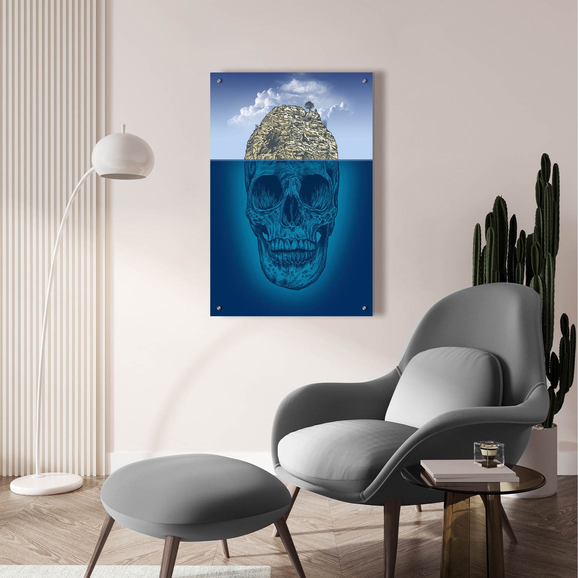 Epic Art 'Skull Island' by Rachel Caldwell, Acrylic Glass Wall Art,24x36