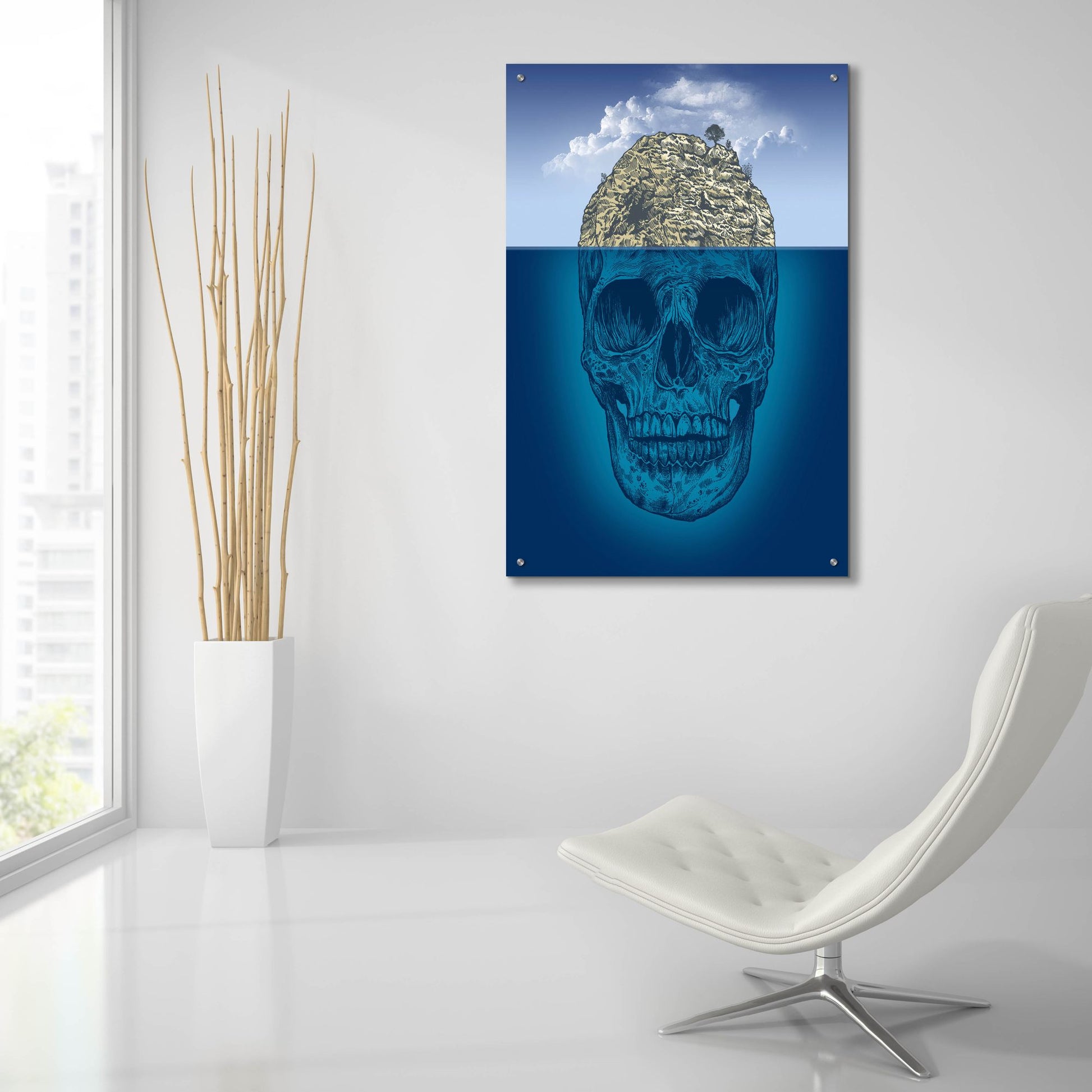 Epic Art 'Skull Island' by Rachel Caldwell, Acrylic Glass Wall Art,24x36